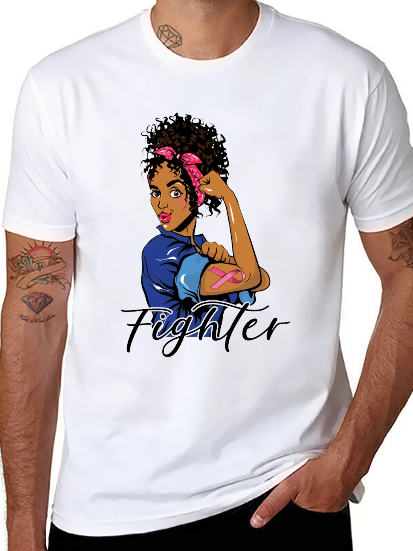 Fighter T-Shirt - Breast Cancer Awareness