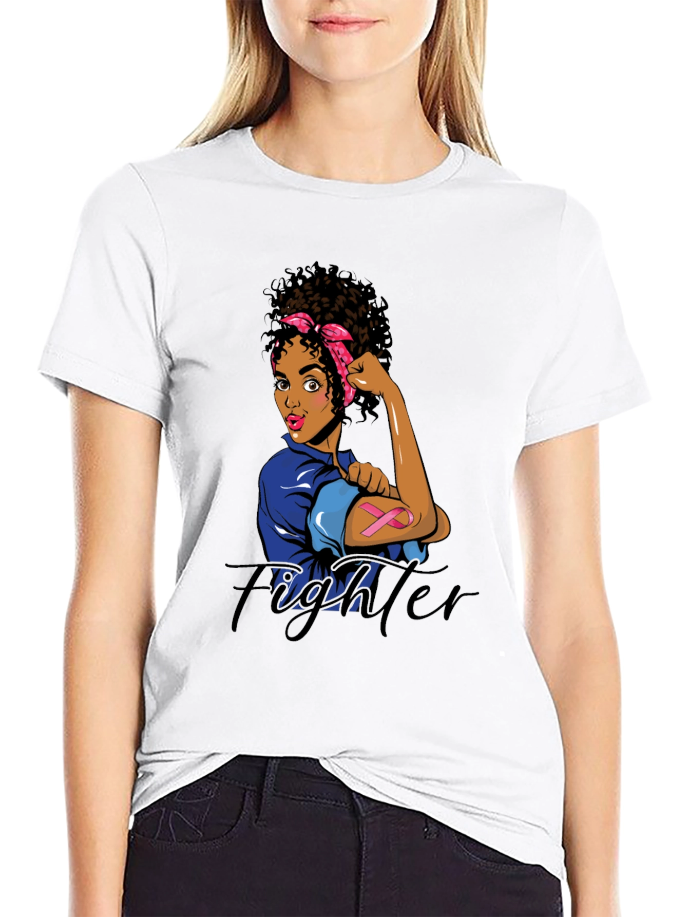 Fighter T-Shirt - Breast Cancer Awareness