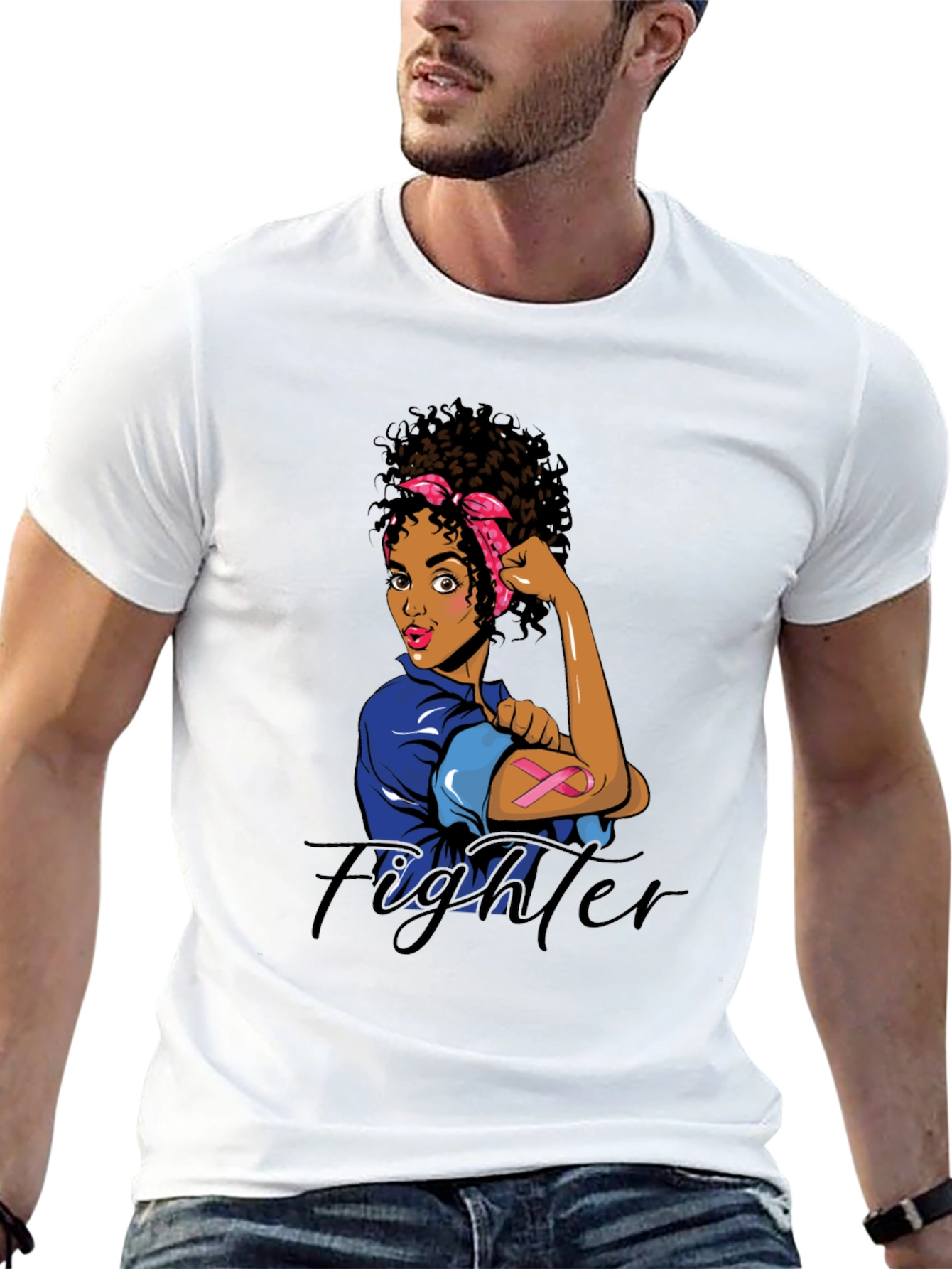 Fighter T-Shirt - Breast Cancer Awareness