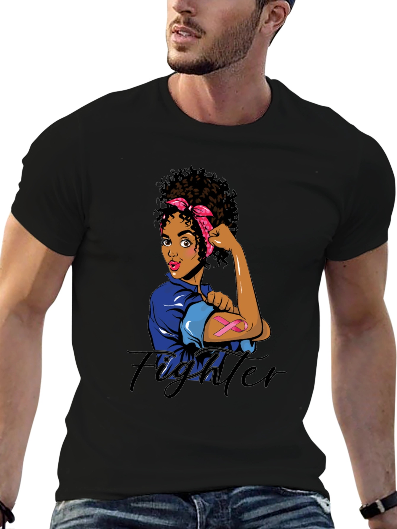 Fighter T-Shirt - Breast Cancer Awareness
