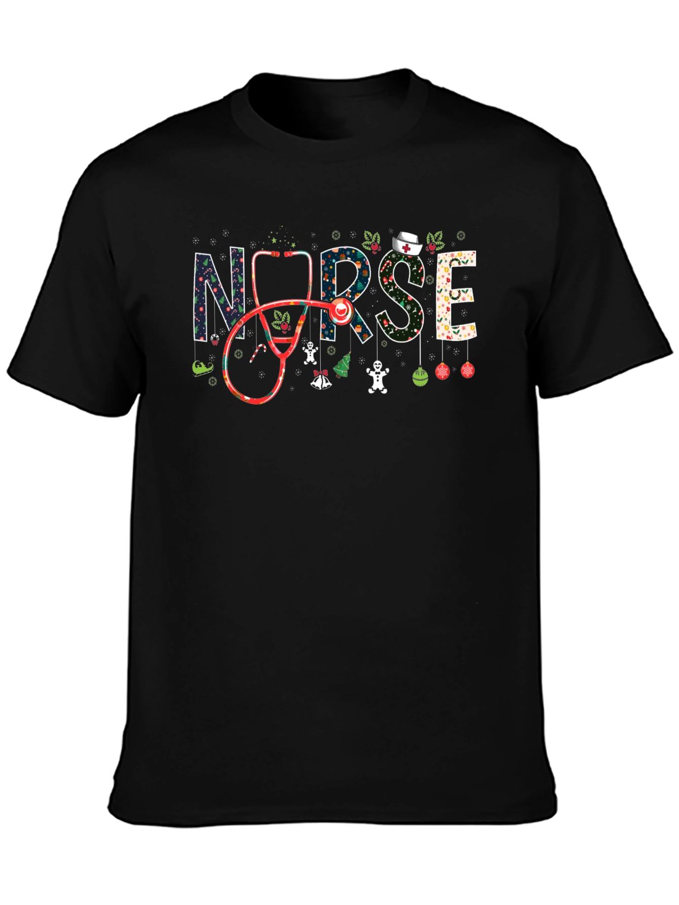 Festive Nurse Christmas T-Shirt
