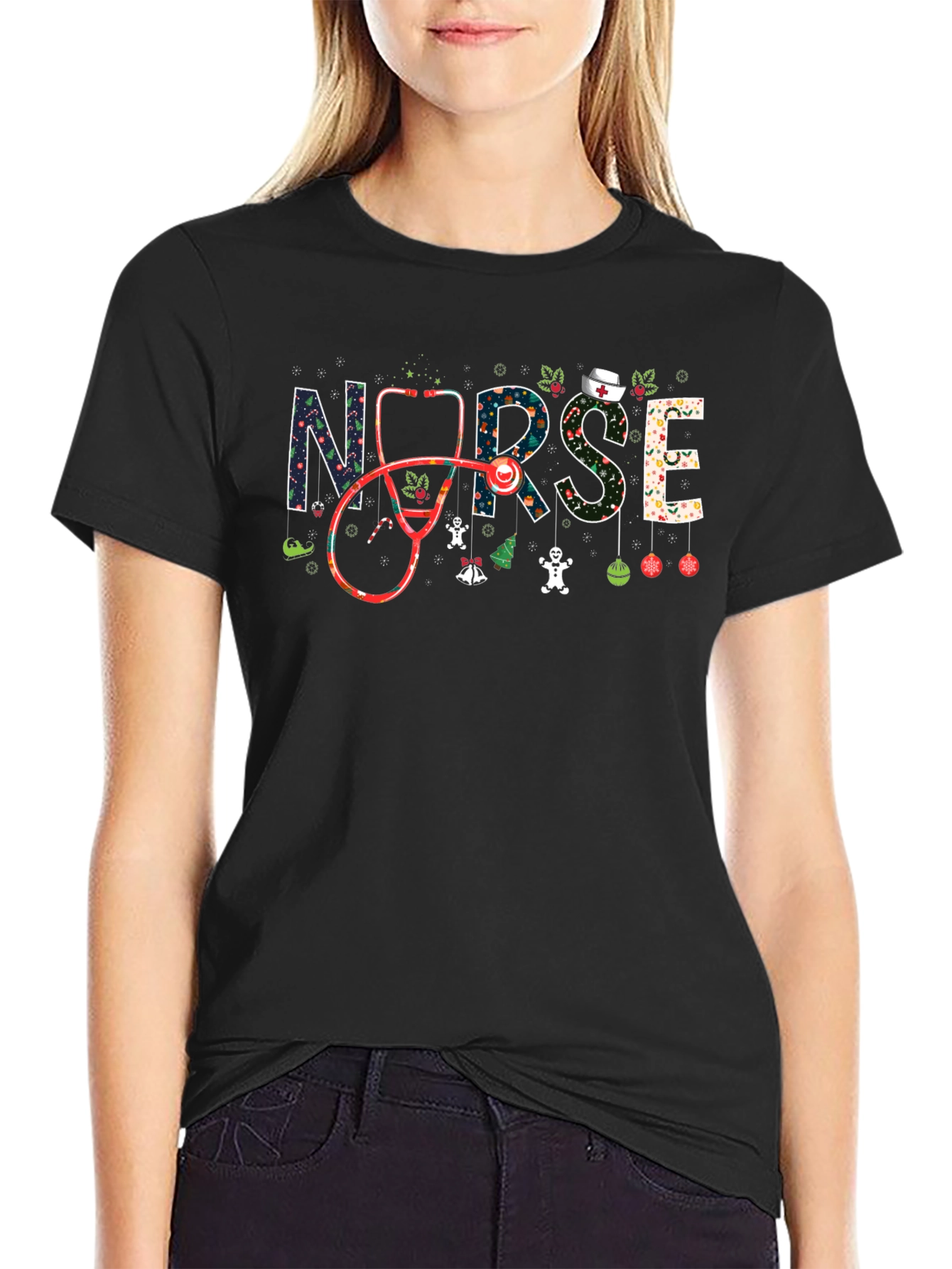 Festive Nurse Christmas T-Shirt