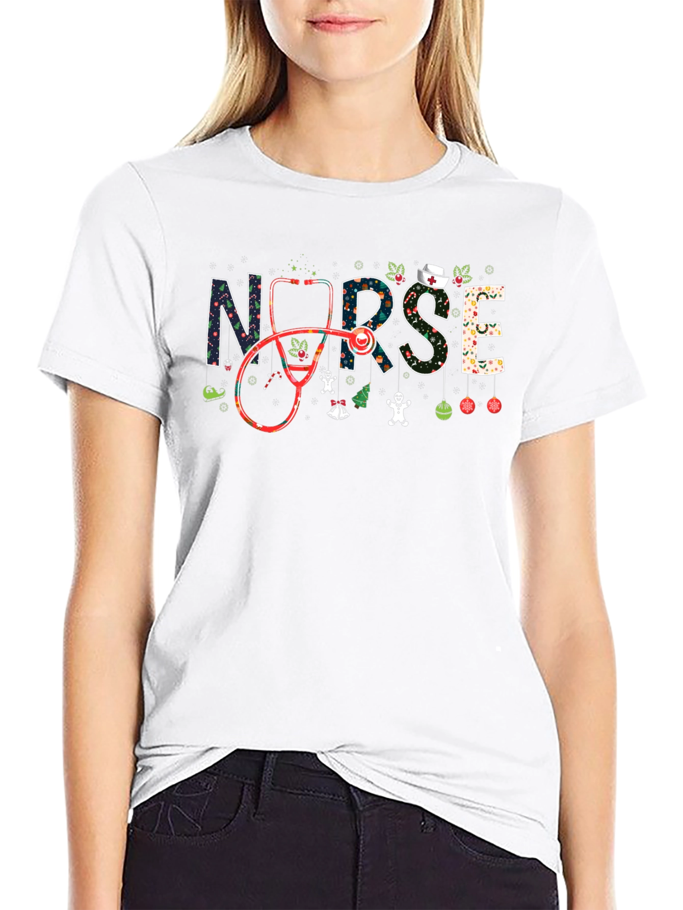 Festive Nurse Christmas T-Shirt