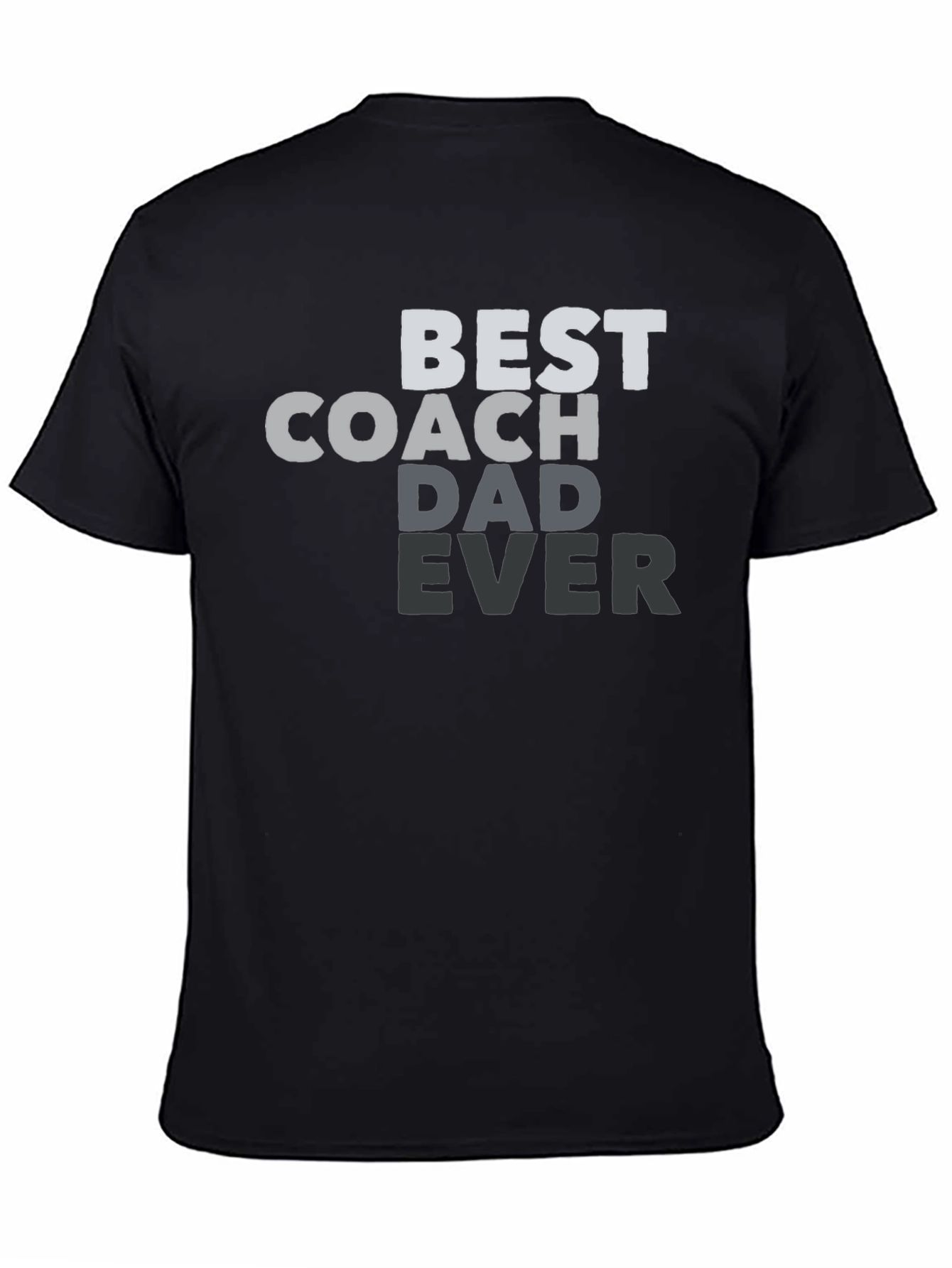 Best Coach Dad Ever Black Graphic Tee