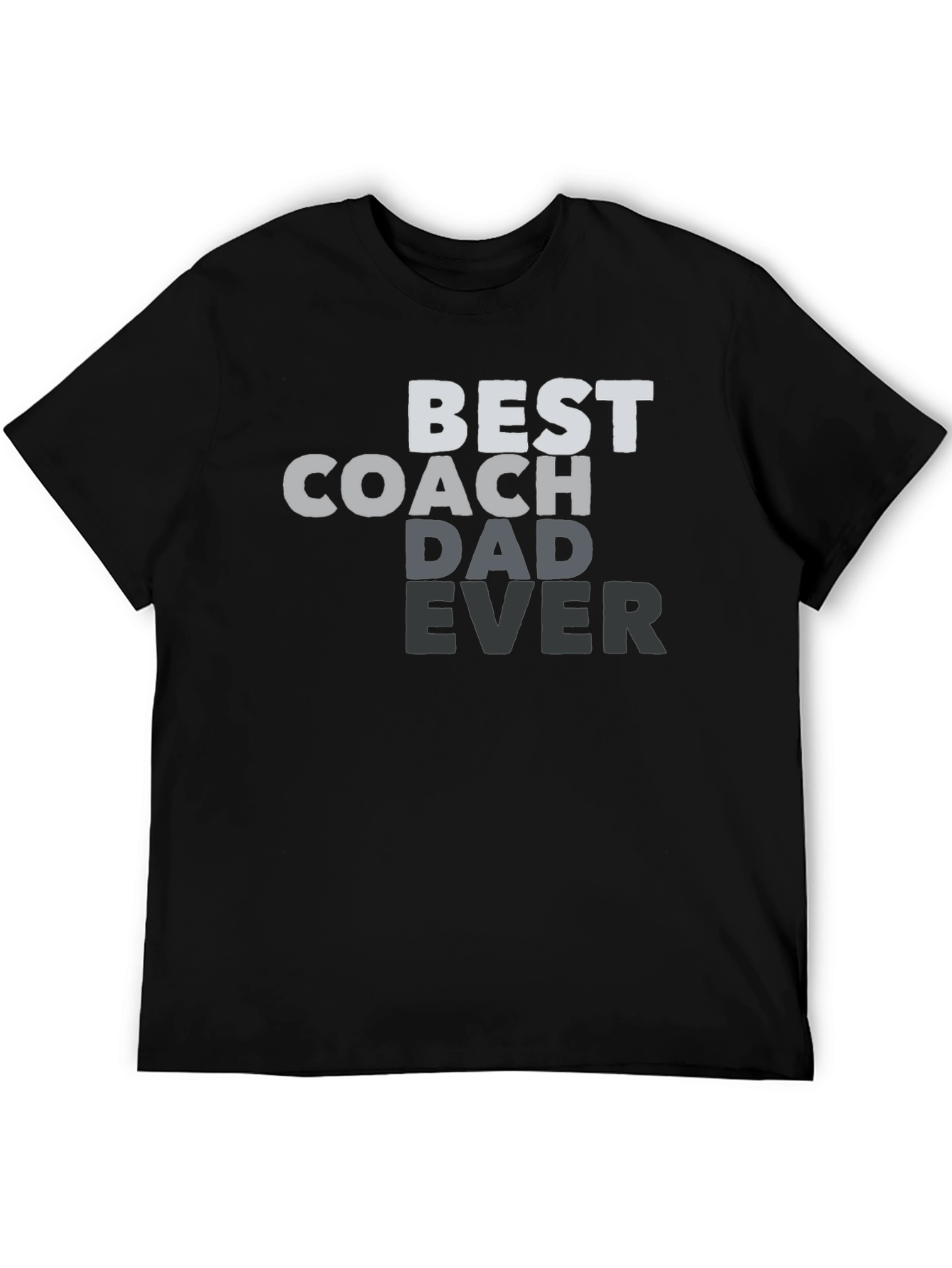 Best Coach Dad Ever Black Graphic Tee