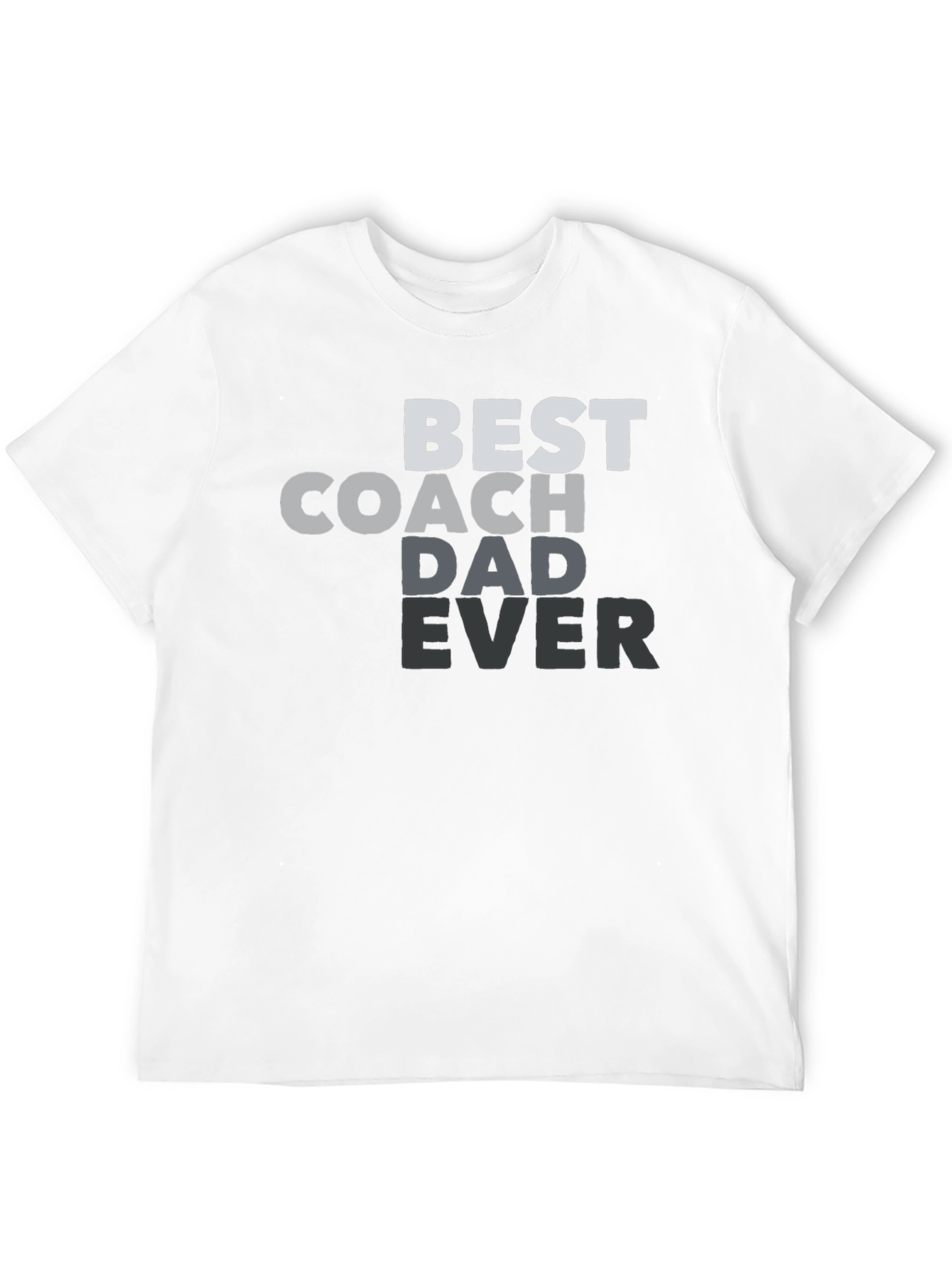 Best Coach Dad Ever Black Graphic Tee