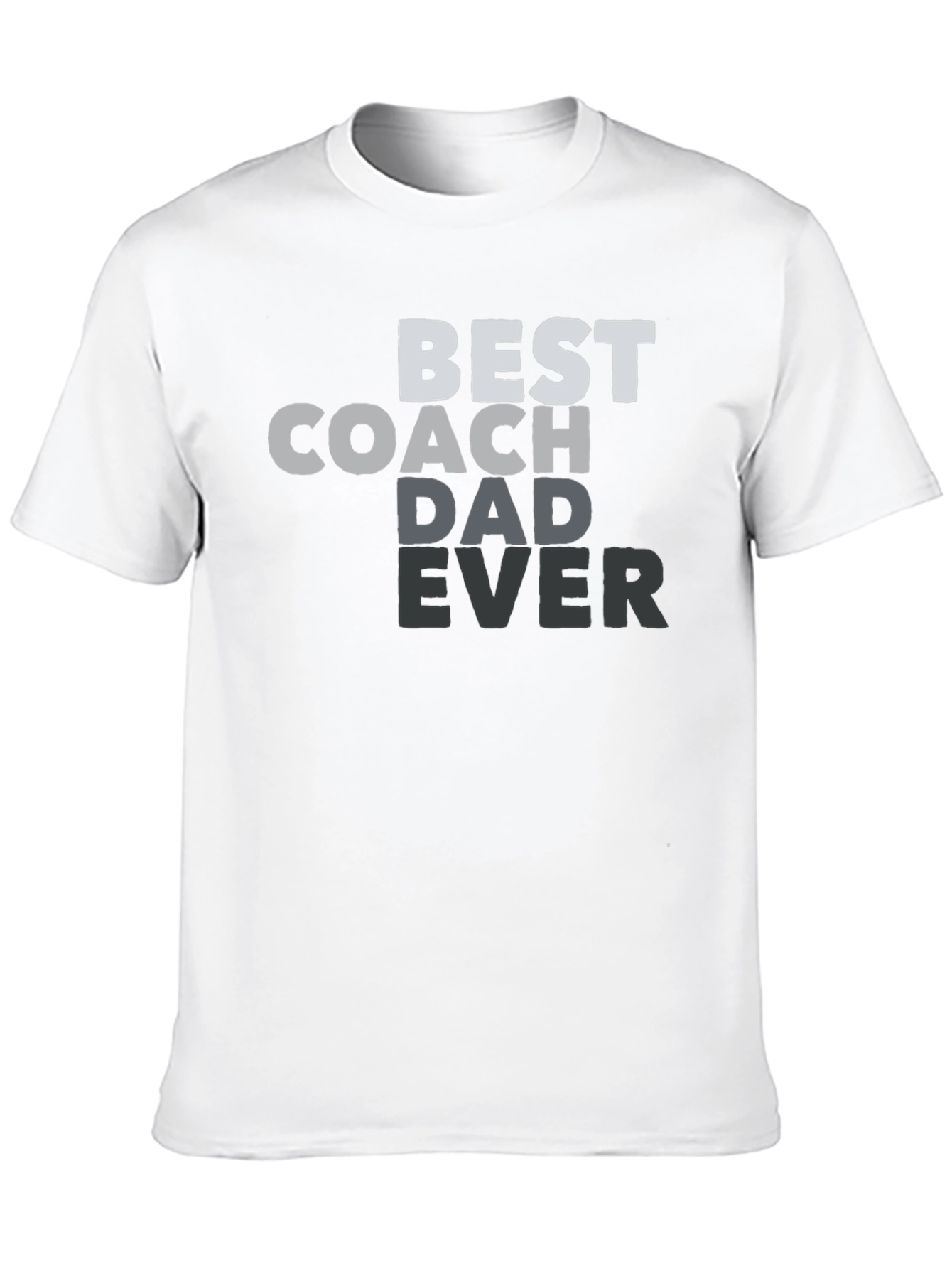 Best Coach Dad Ever Black Graphic Tee