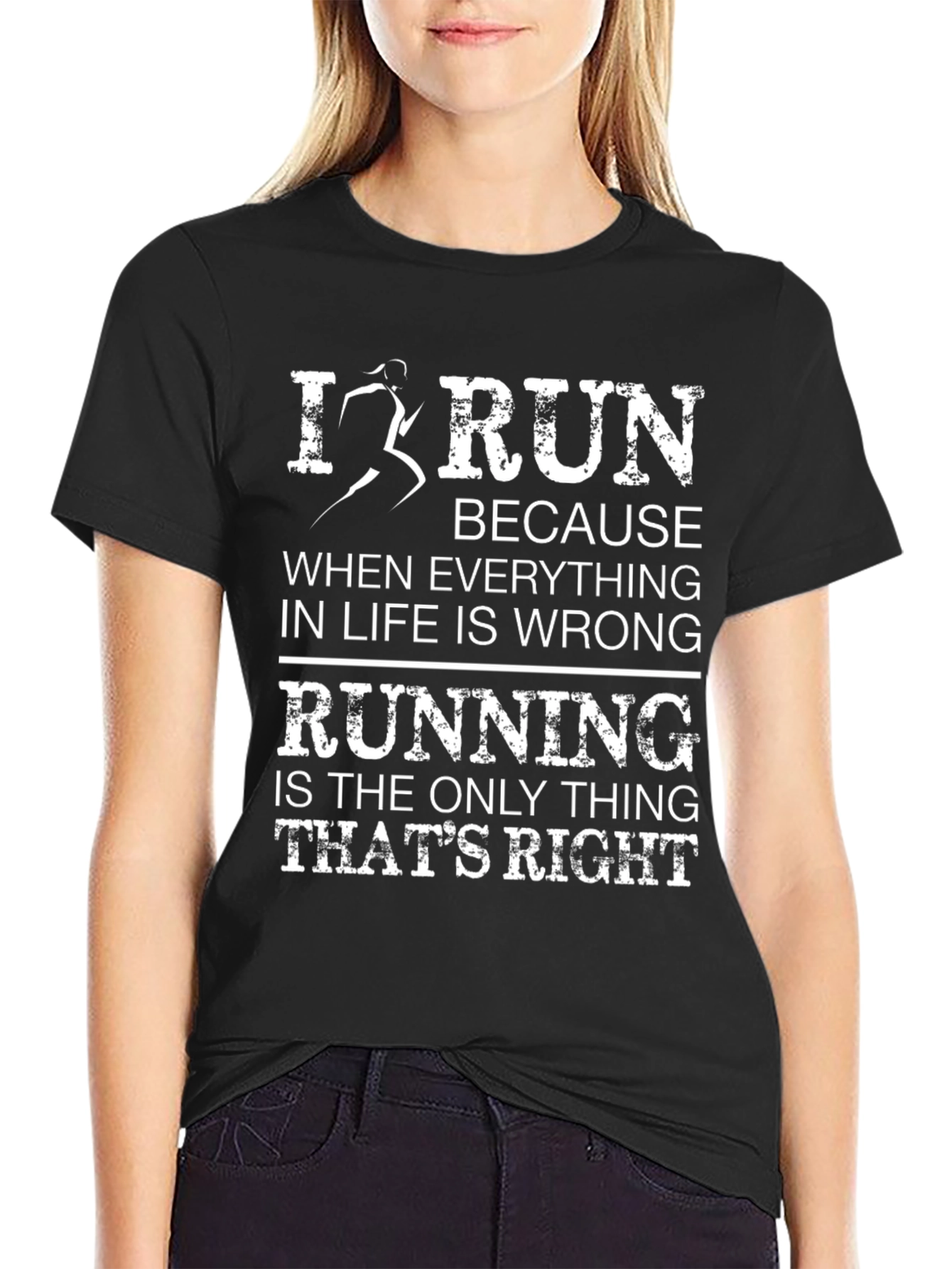 I Run Because T-Shirt - Funny Runner Tee