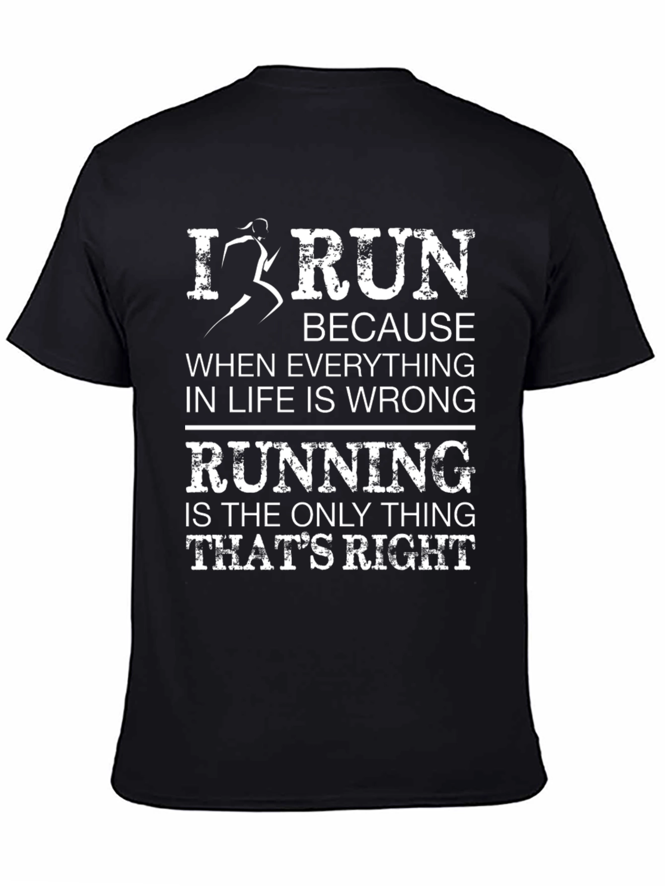 I Run Because T-Shirt - Funny Runner Tee
