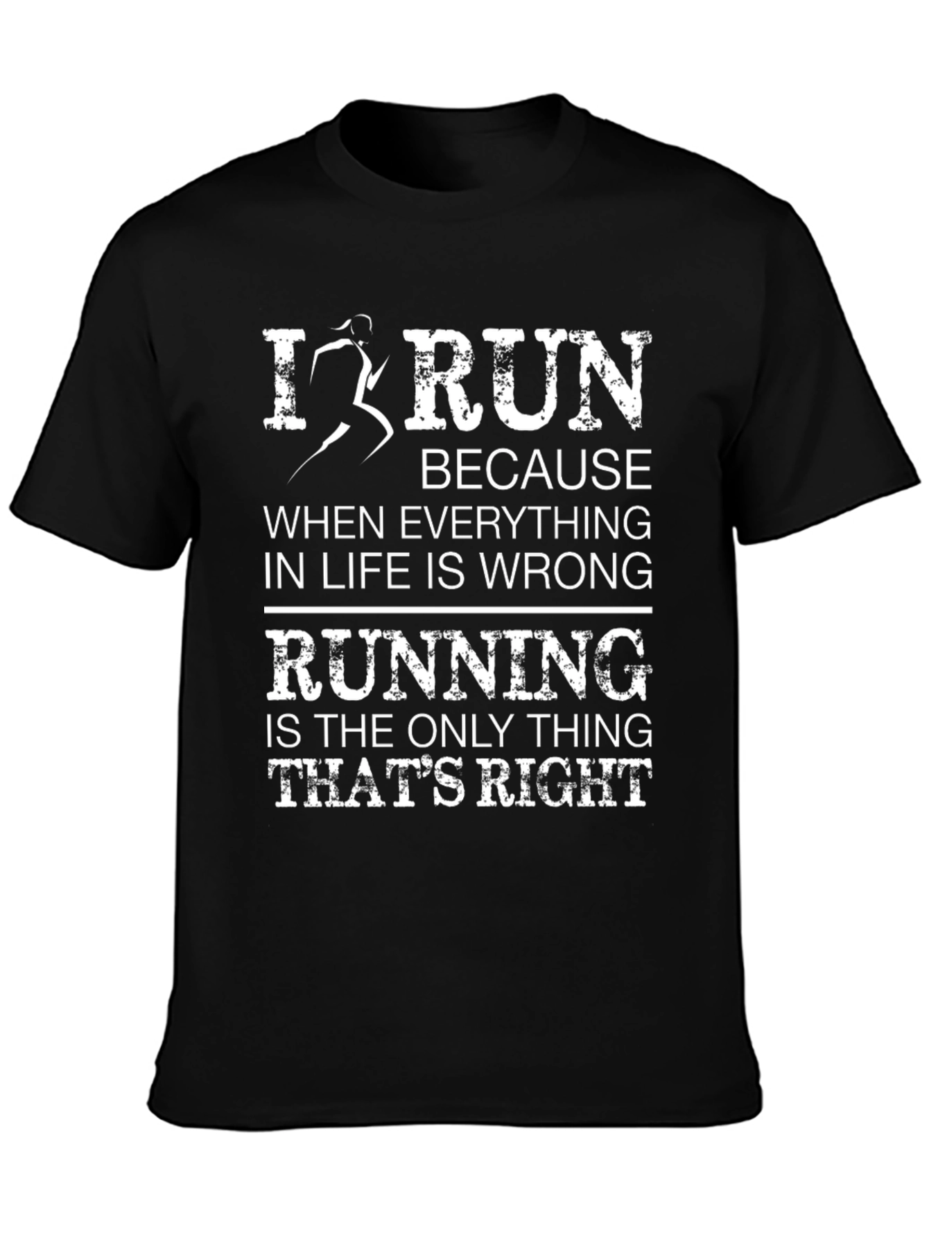 I Run Because T-Shirt - Funny Runner Tee