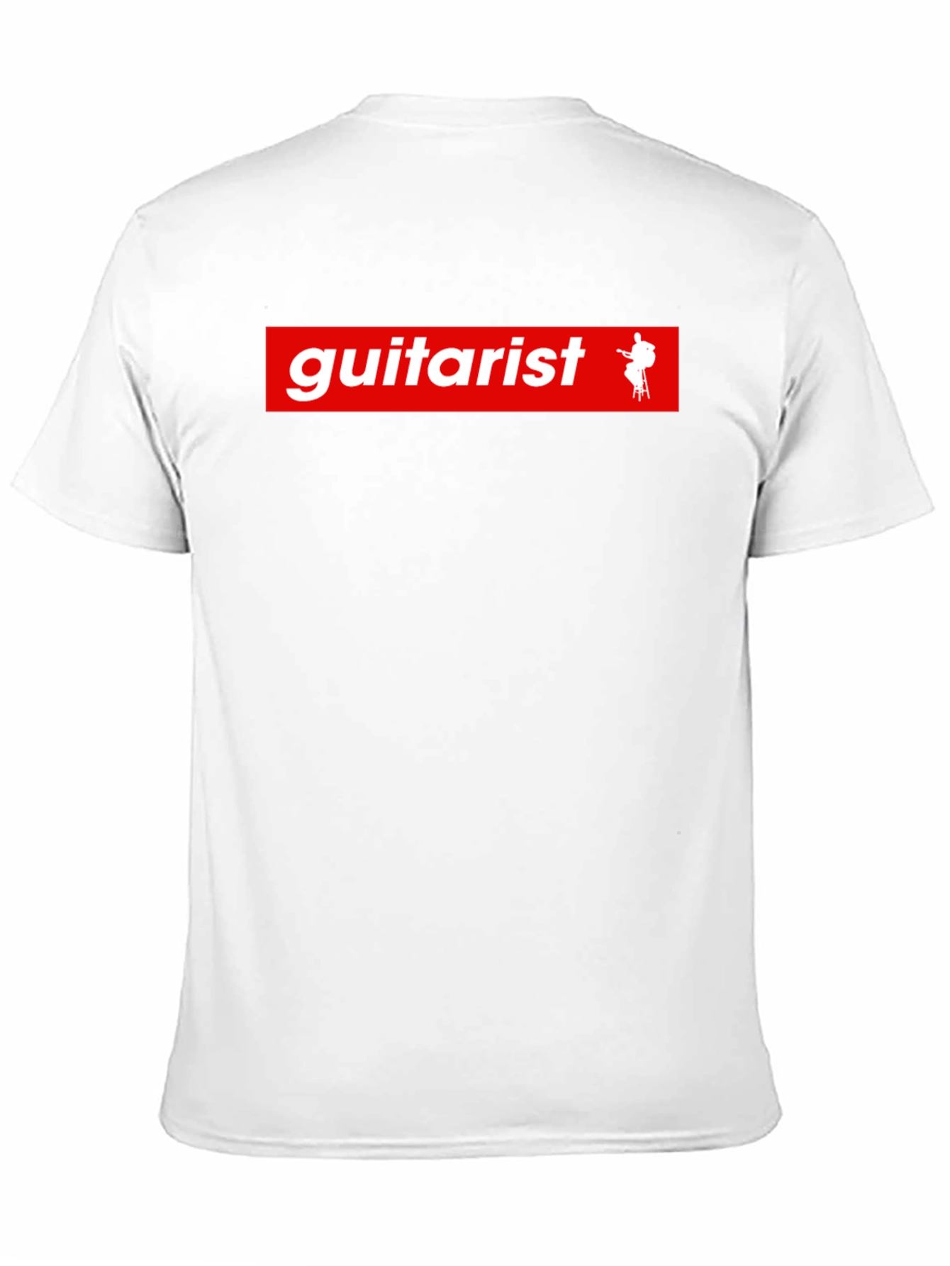 Guitarist Red Box Logo Black T-Shirt