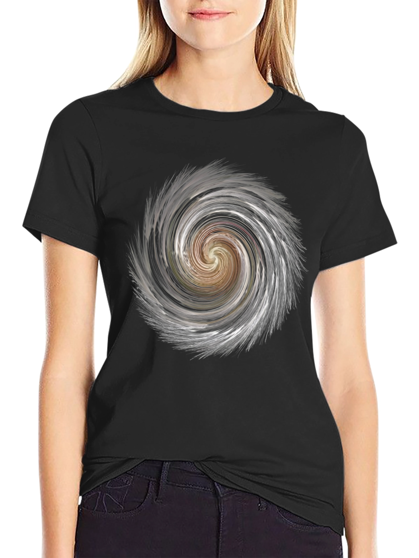 Vortex Graphic Tee - Black Cotton Blend