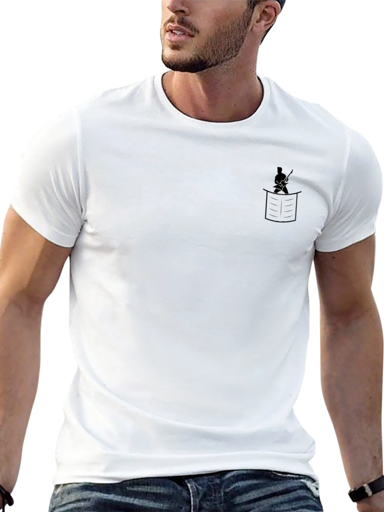 Samurai Pocket Graphic Tee - Black