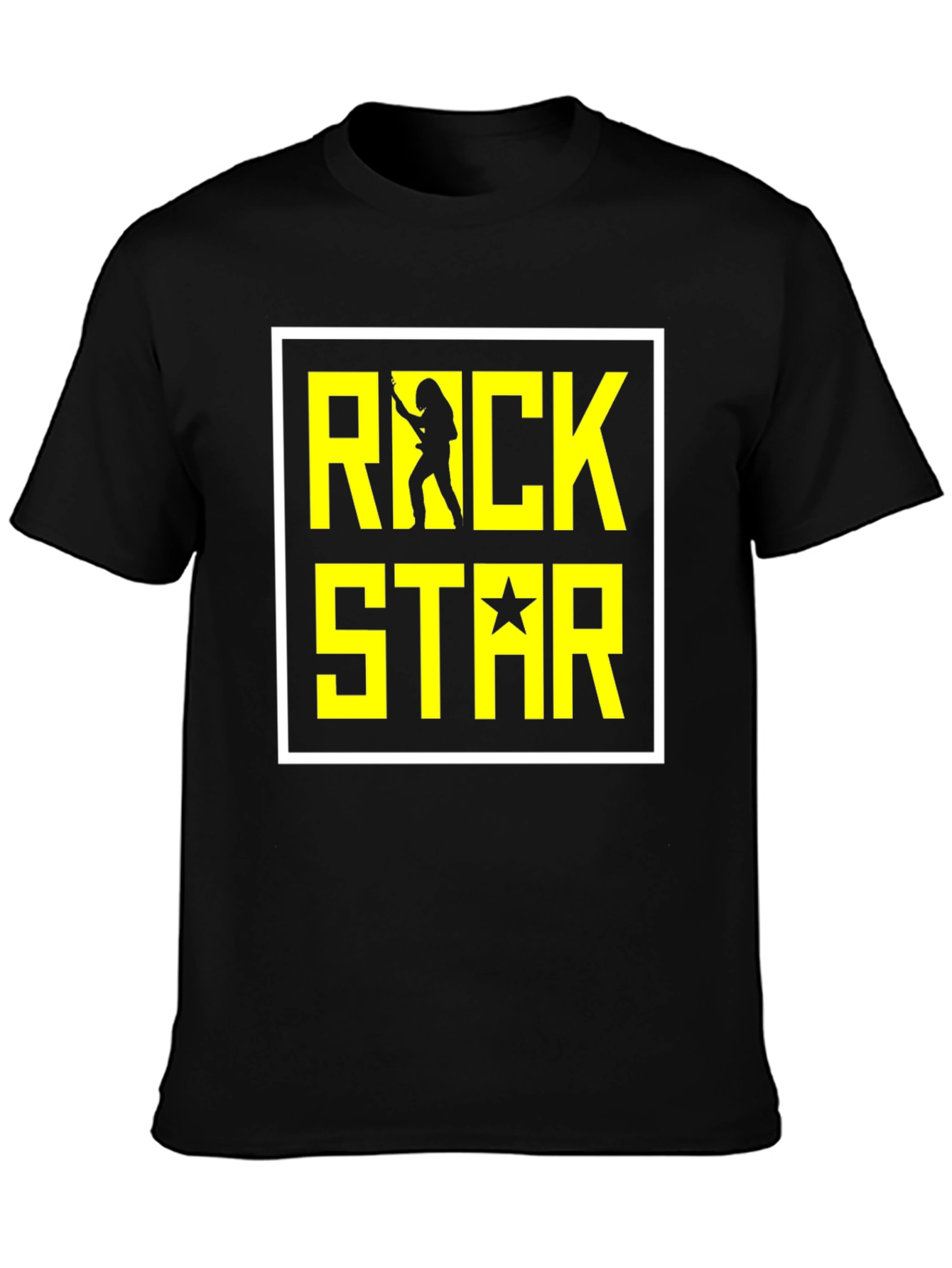 Rock Star Graphic T-Shirt - Black Cotton Tee