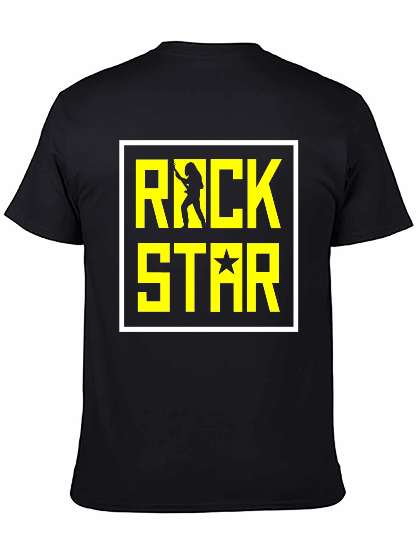 Rock Star Graphic T-Shirt - Black Cotton Tee