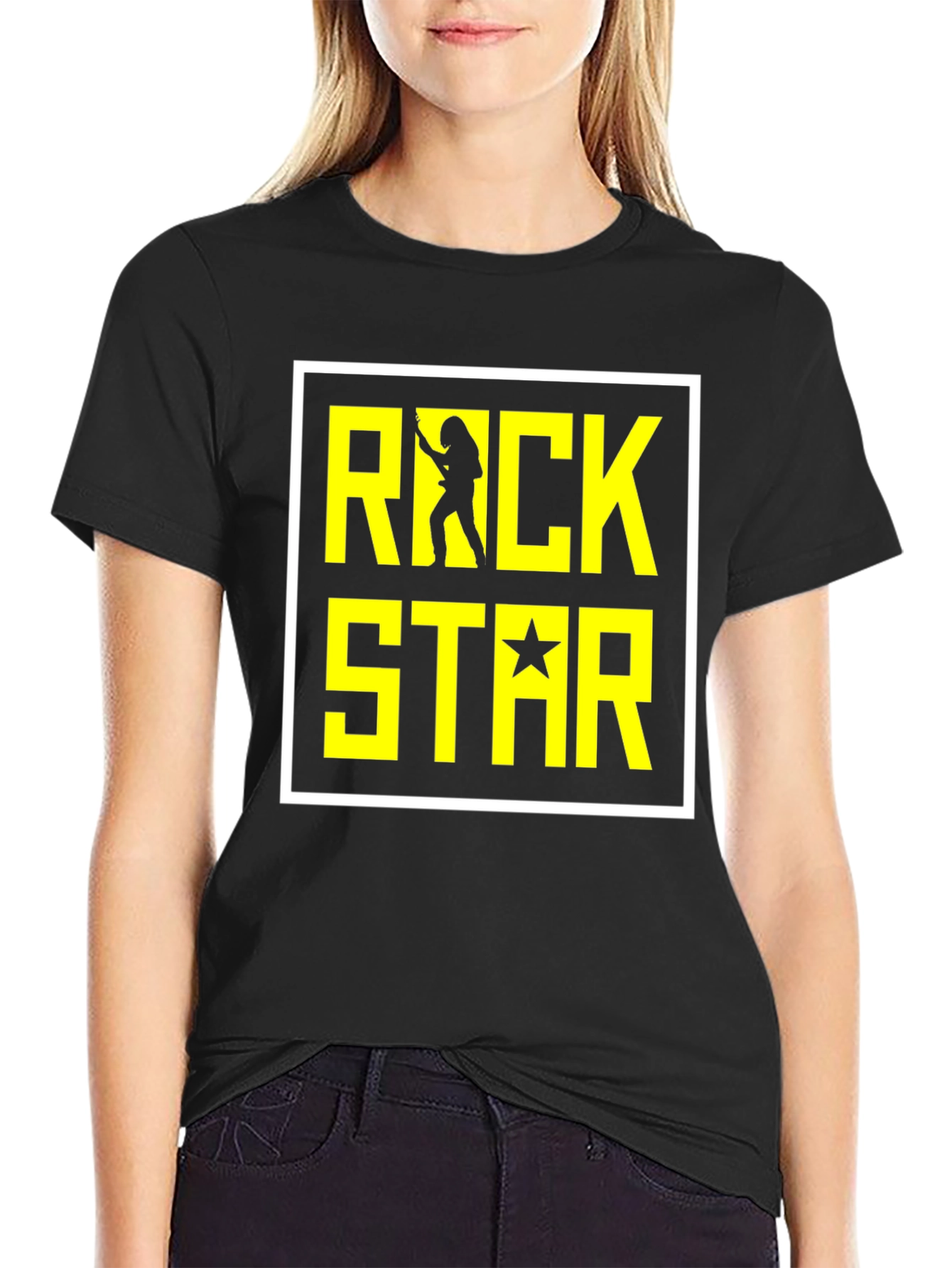 Rock Star Graphic T-Shirt - Black Cotton Tee