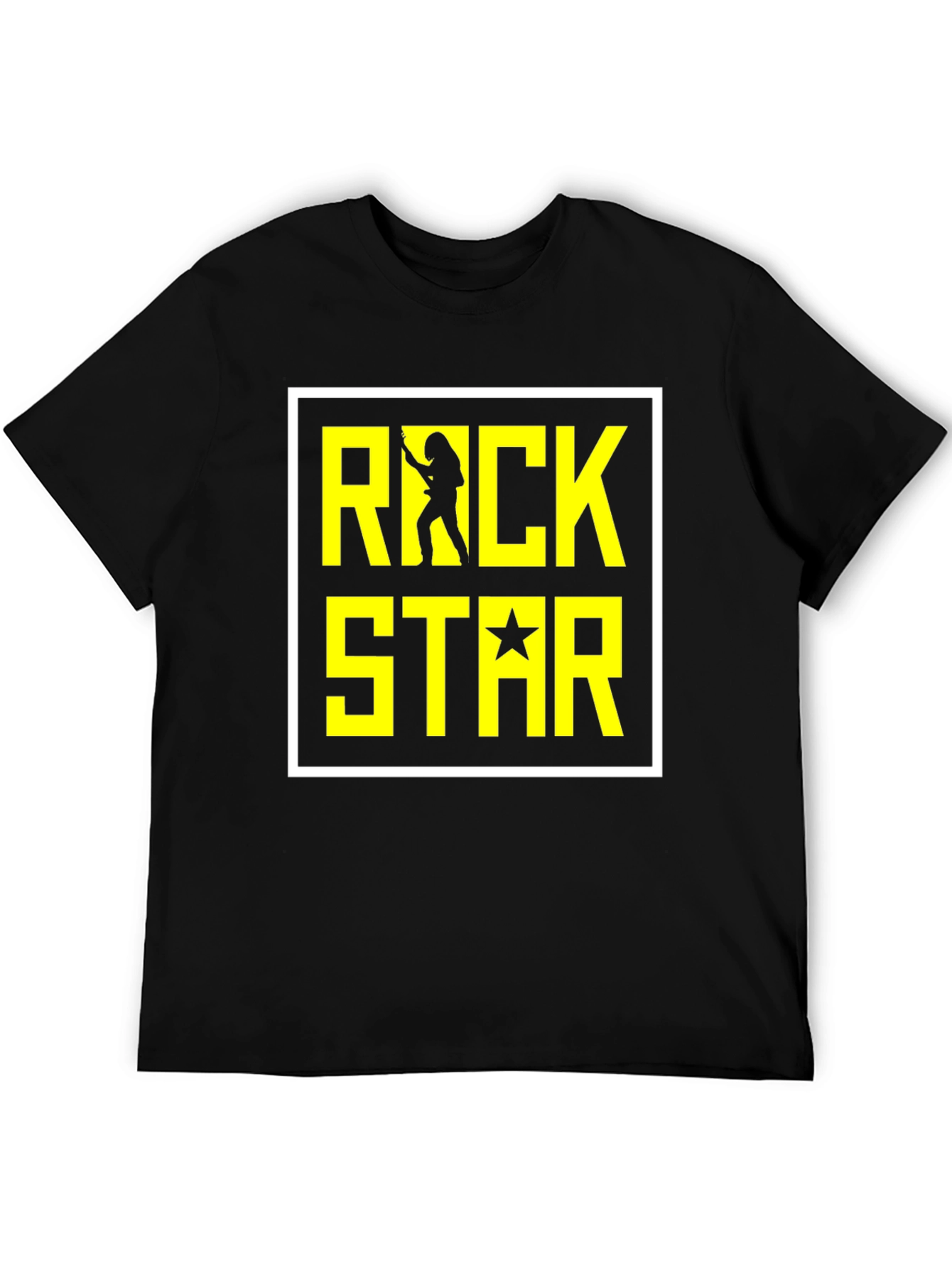 Rock Star Graphic T-Shirt - Black Cotton Tee