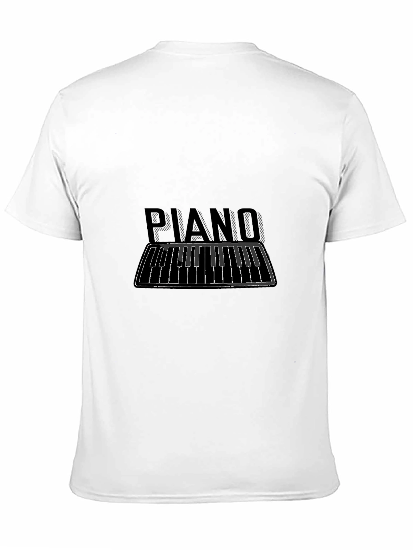 Piano Keyboard Graphic Black T-Shirt