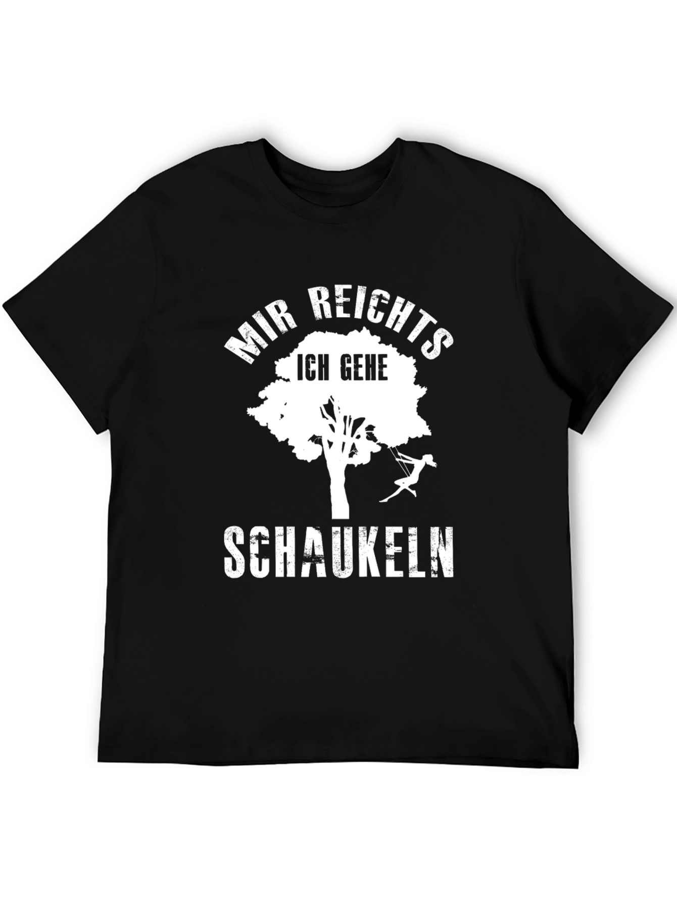 Mir Reichts Ich Gehe Schaukeln Black T-Shirt