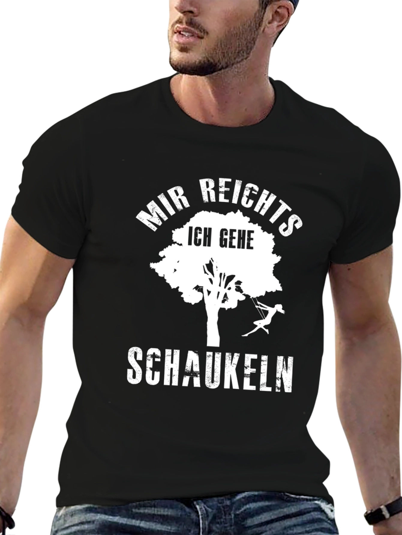 Mir Reichts Ich Gehe Schaukeln Black T-Shirt