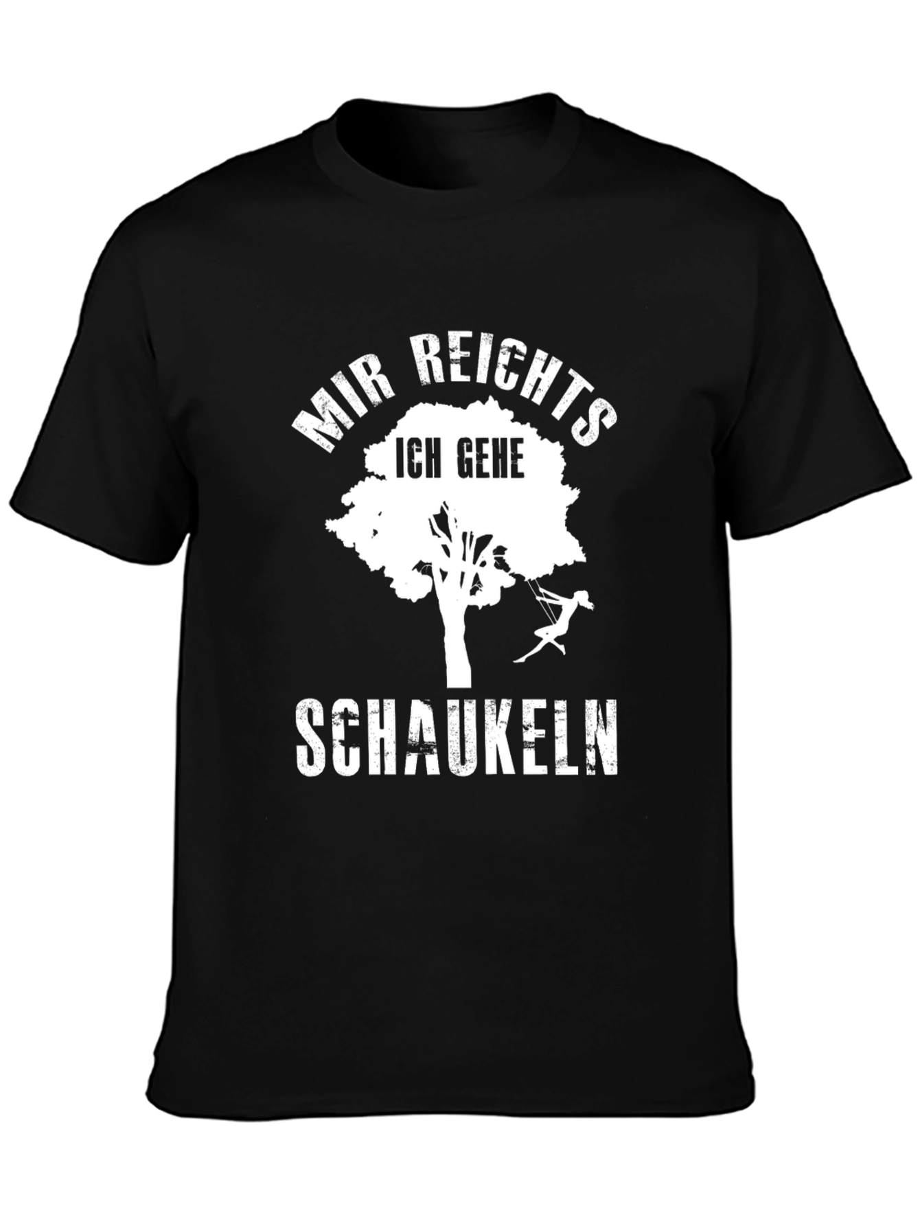 Mir Reichts Ich Gehe Schaukeln Black T-Shirt
