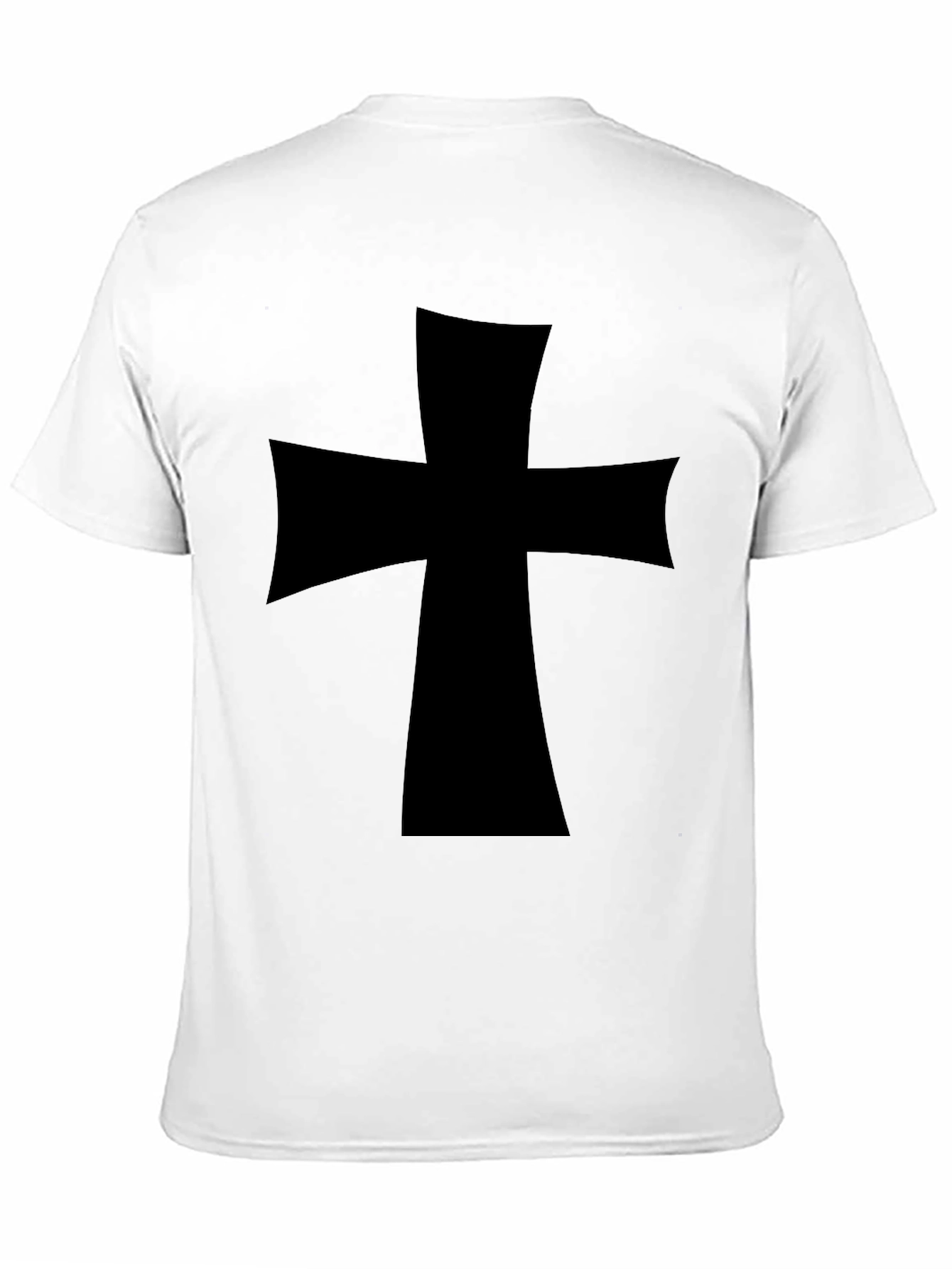 Black T-Shirt with Cross Graphic