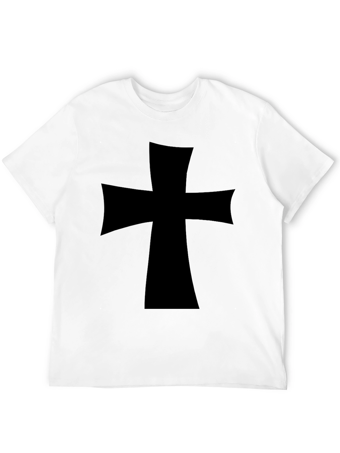 Black T-Shirt with Cross Graphic