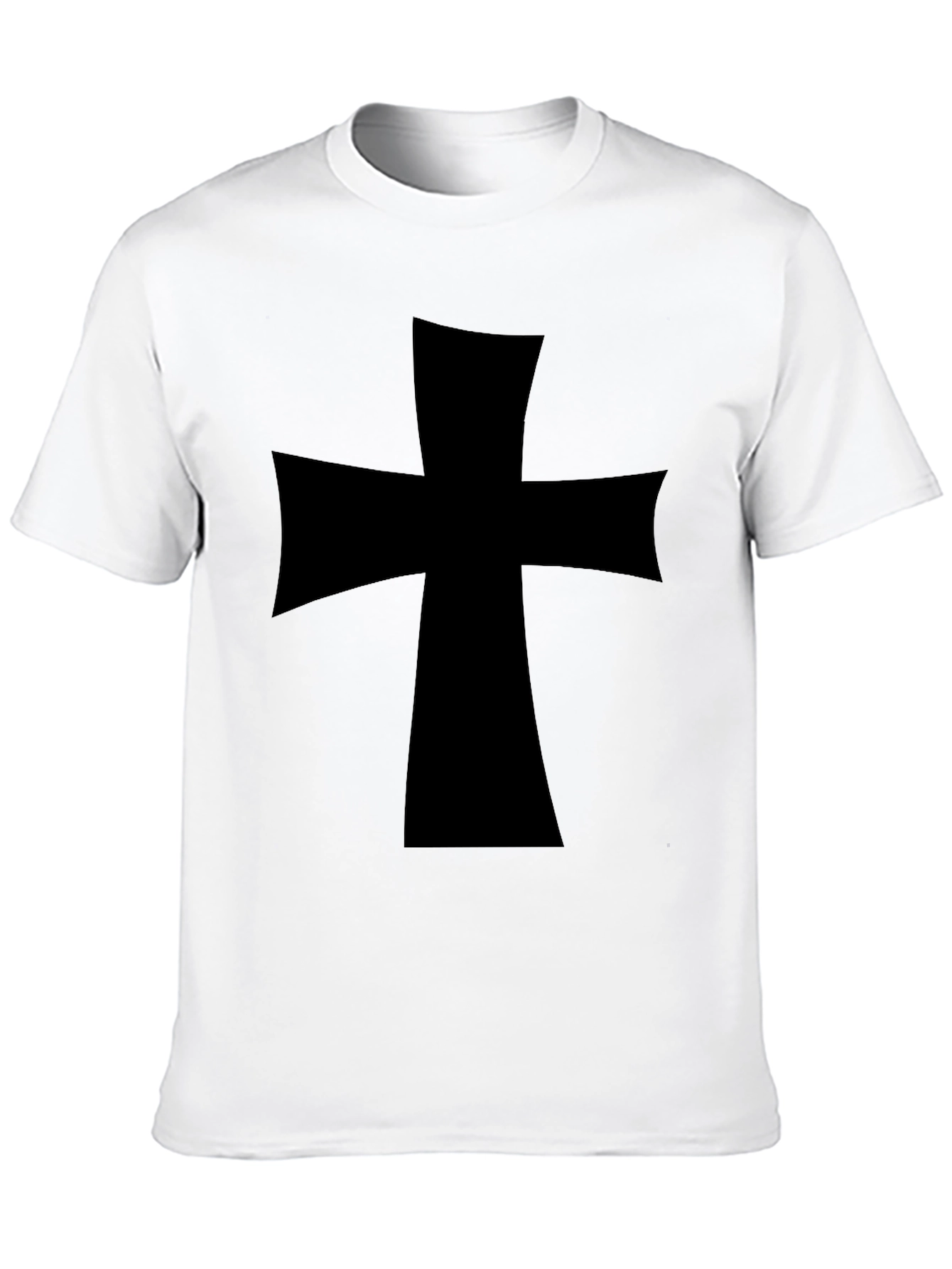Black T-Shirt with Cross Graphic