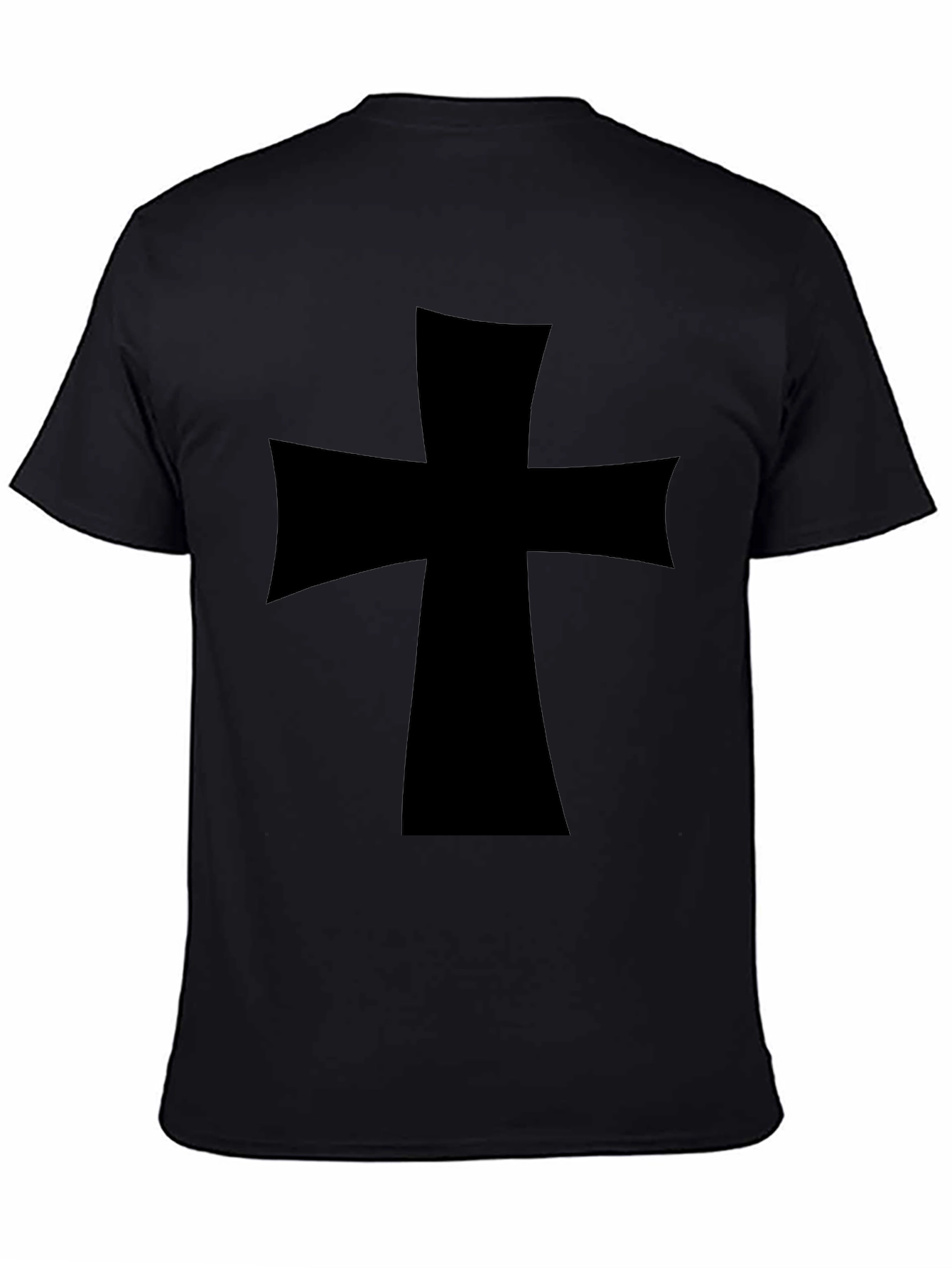 Black T-Shirt with Cross Graphic