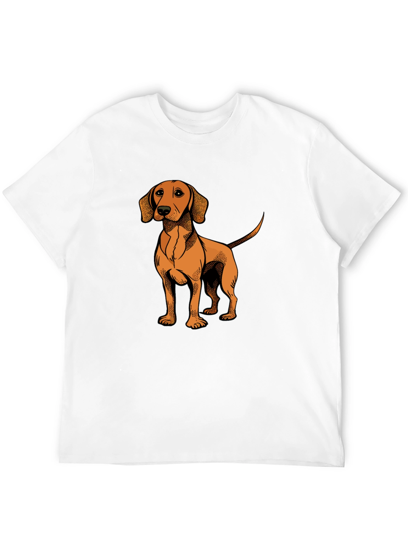Dog Graphic T-Shirt - Mens Black Cotton Tee