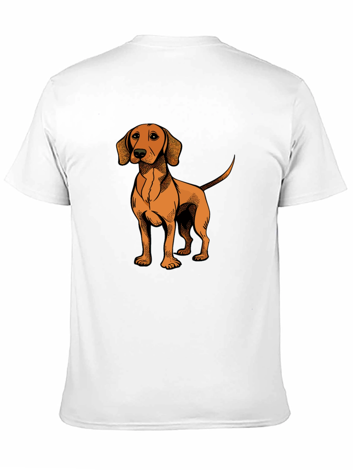 Dog Graphic T-Shirt - Mens Black Cotton Tee
