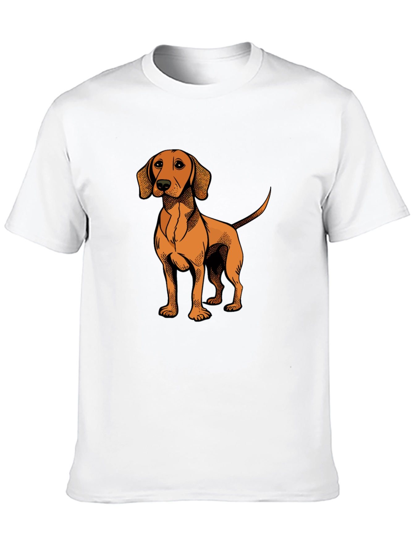 Dog Graphic T-Shirt - Mens Black Cotton Tee