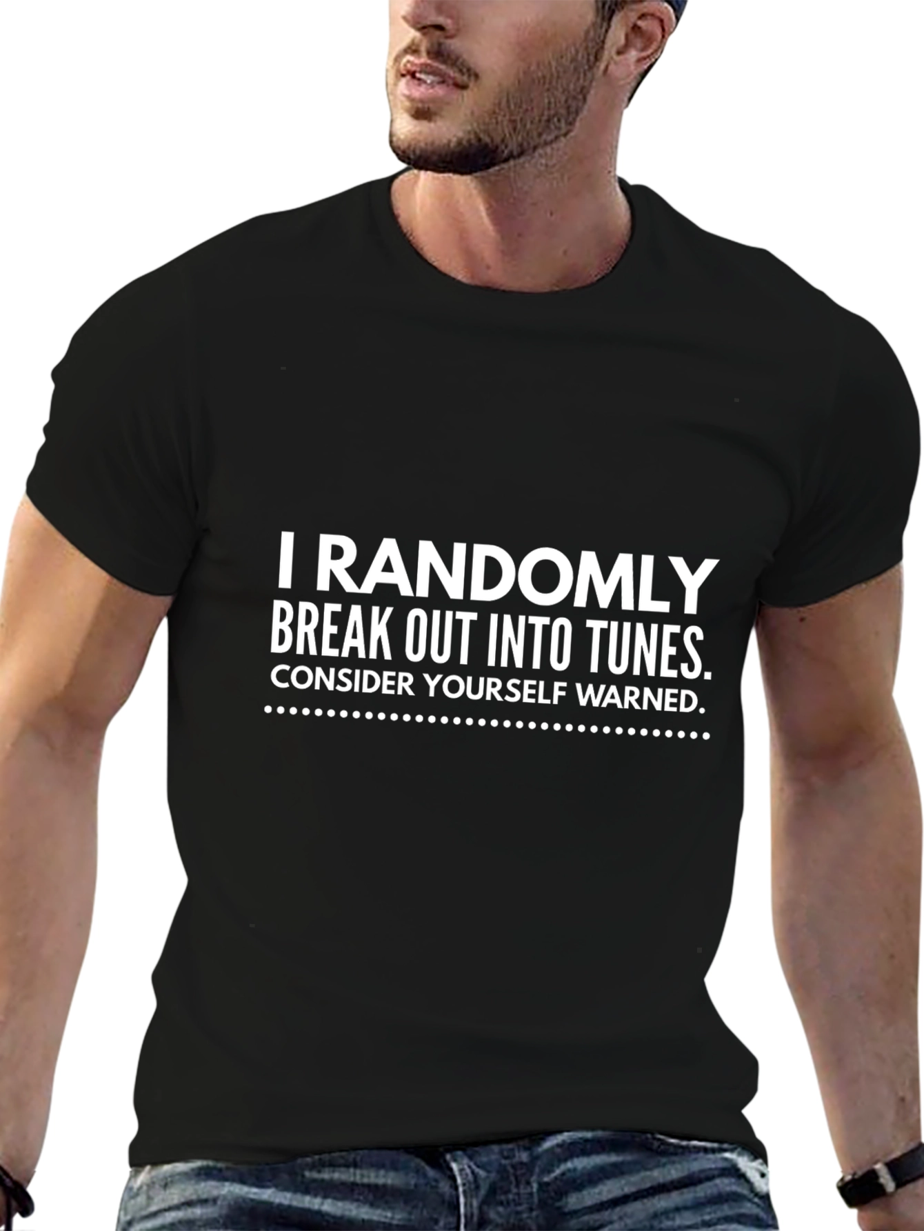 Funny Randomly Break into Tunes Graphic Tee