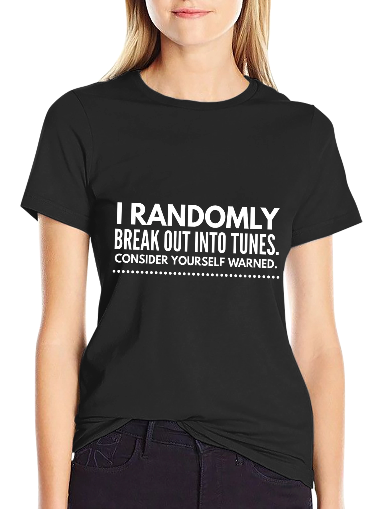 Funny Randomly Break into Tunes Graphic Tee