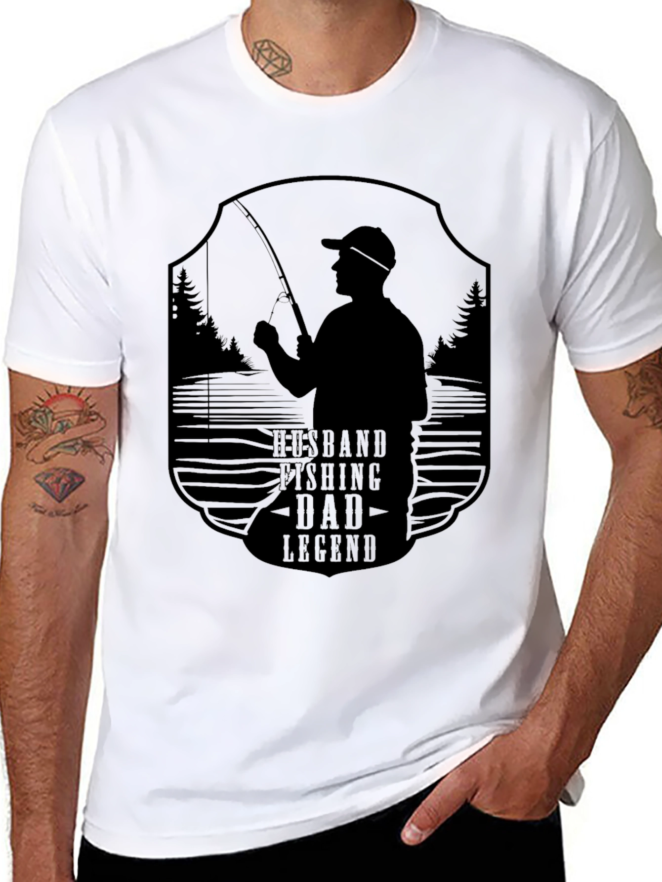 Husband Fishing Dad Legend T-Shirt