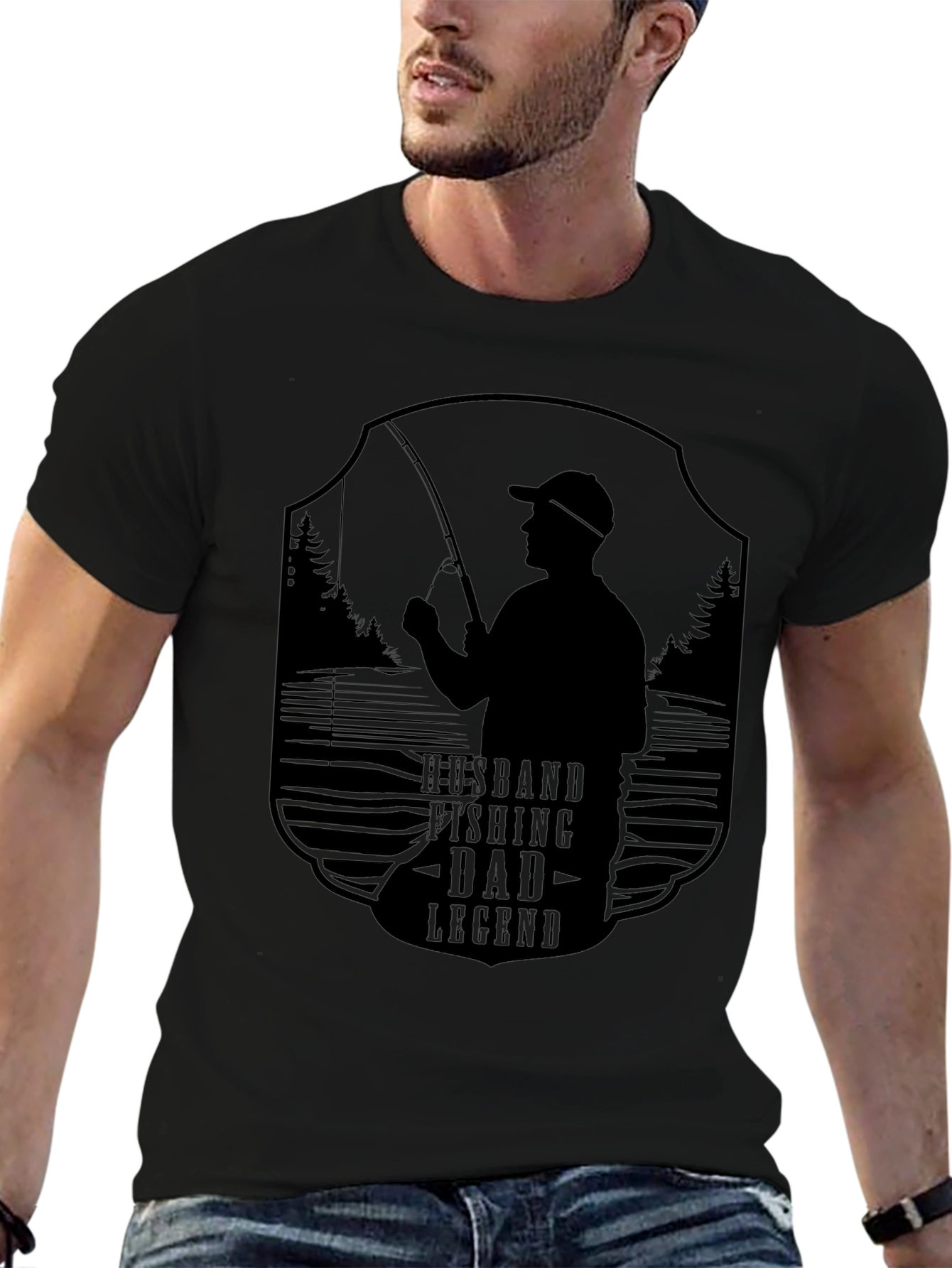 Husband Fishing Dad Legend T-Shirt