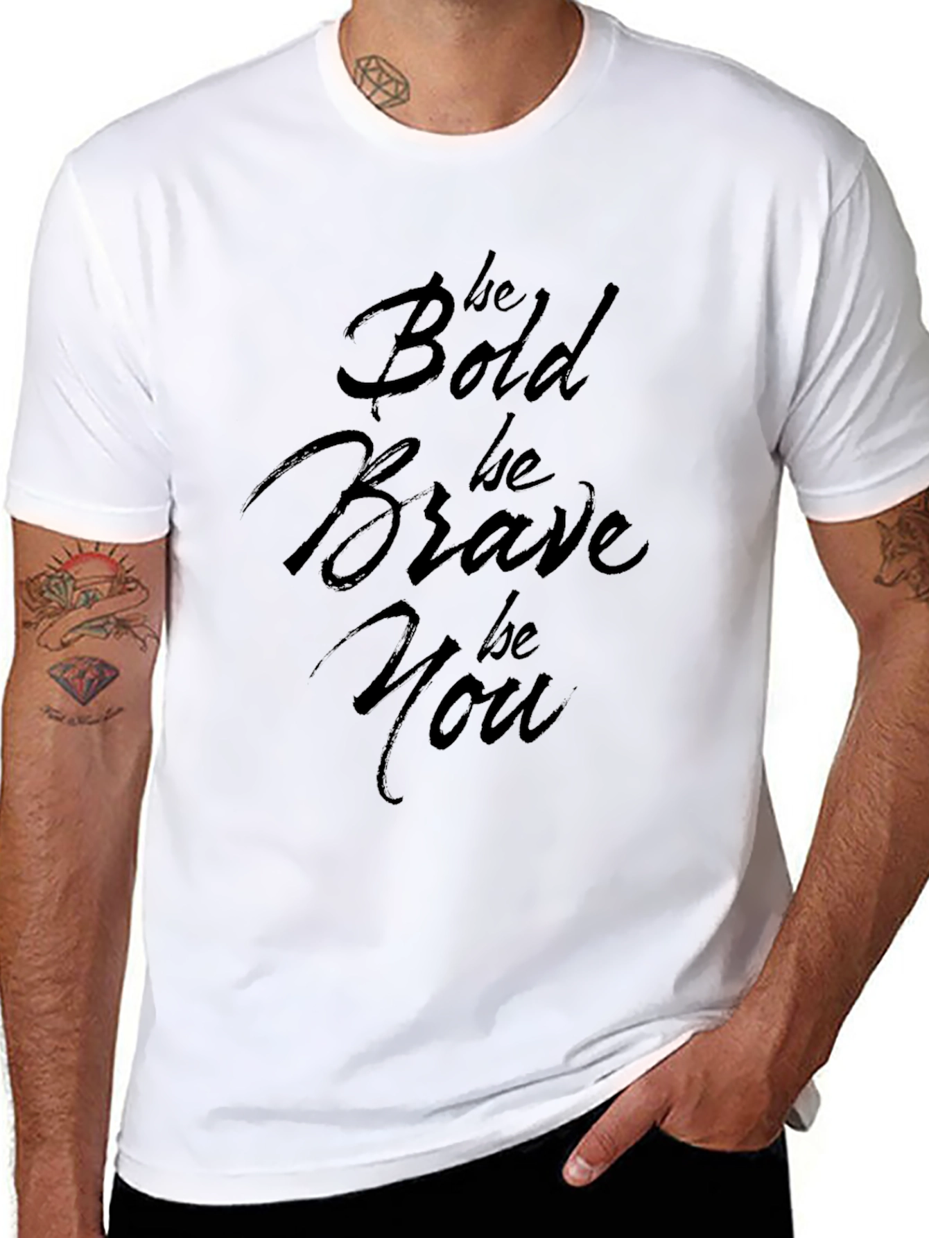 Be Bold Be Brave Be You Black T-Shirt