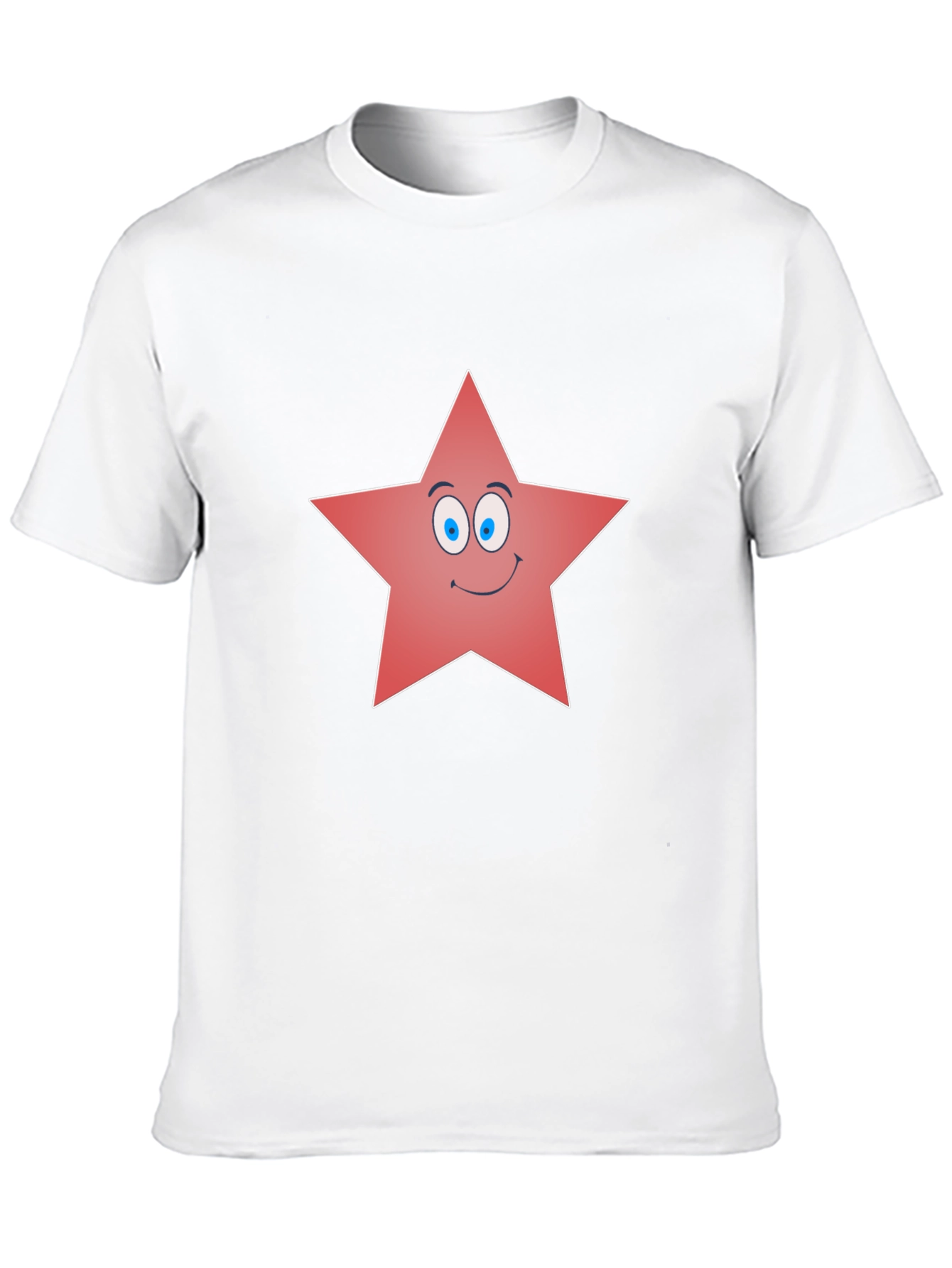 Funny Star Graphic Tee - Black Cotton Blend Shirt