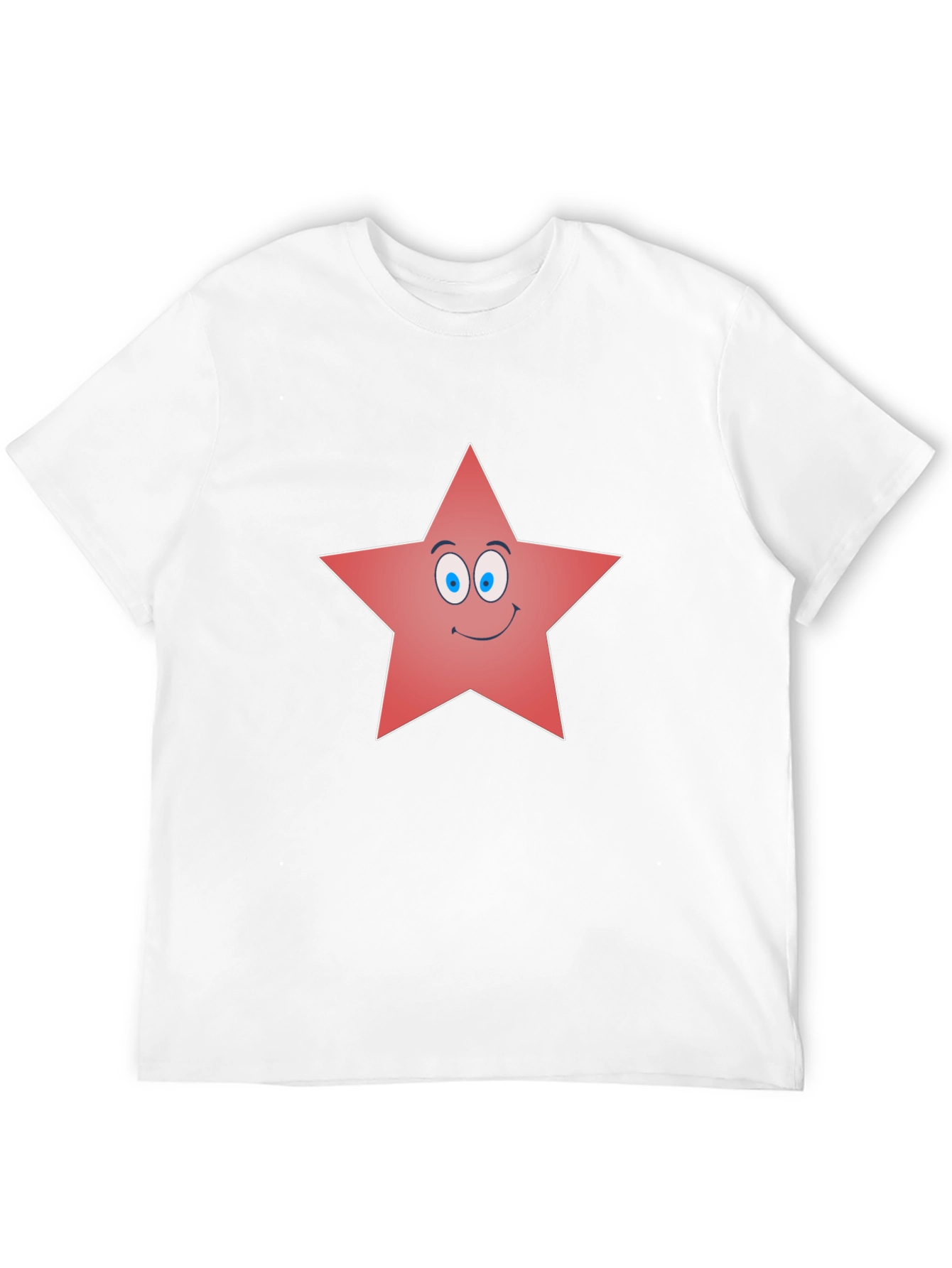 Funny Star Graphic Tee - Black Cotton Blend Shirt