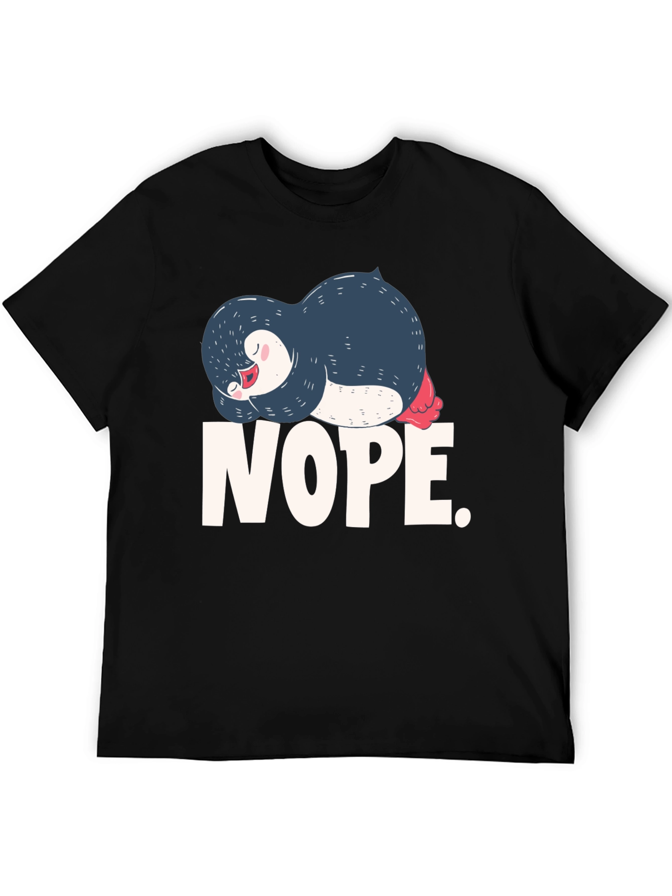 Nope Penguin Graphic Tee - Comfy Relaxed Fit