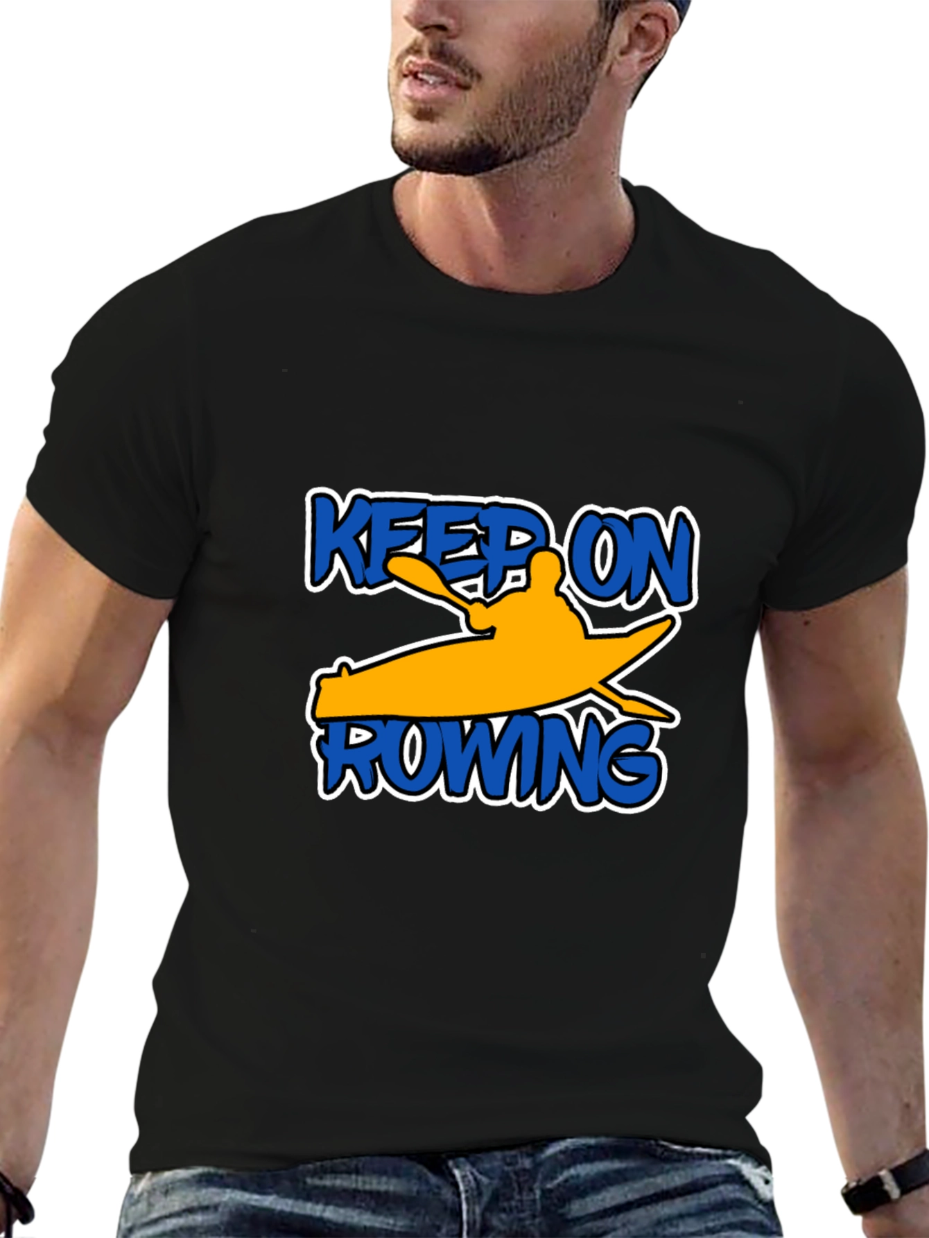 Keep On Rowing Black T-Shirt