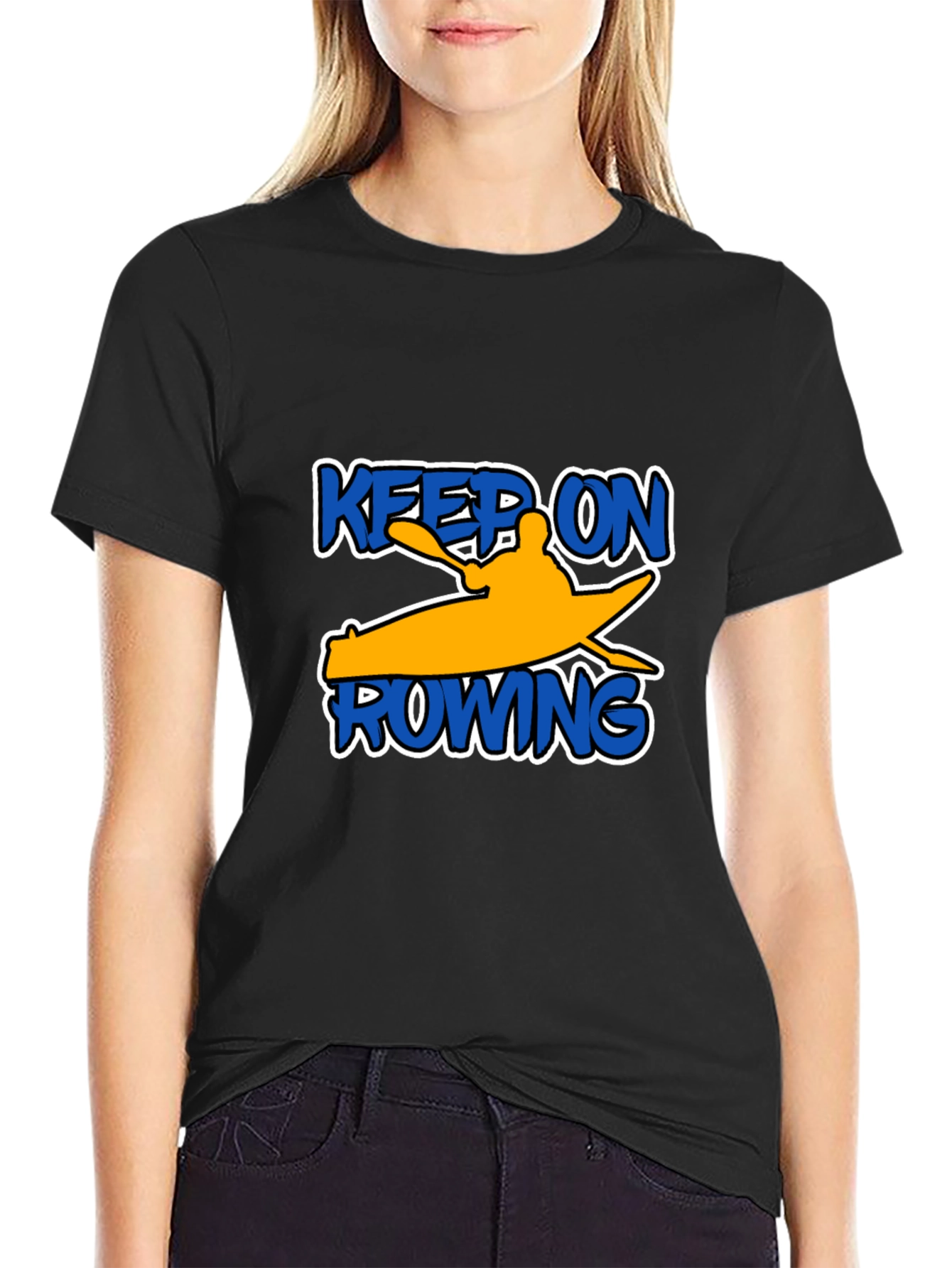 Keep On Rowing Black T-Shirt