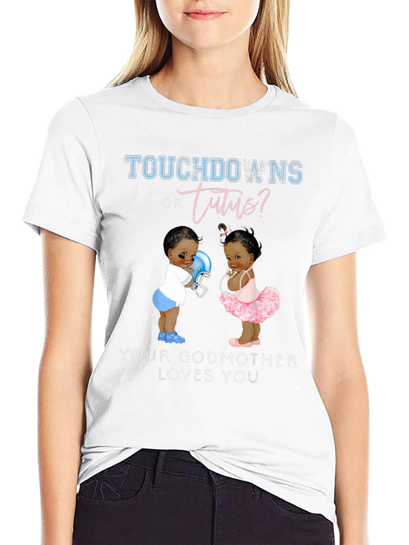 Touchdowns or Tutus Gender Reveal Shirt