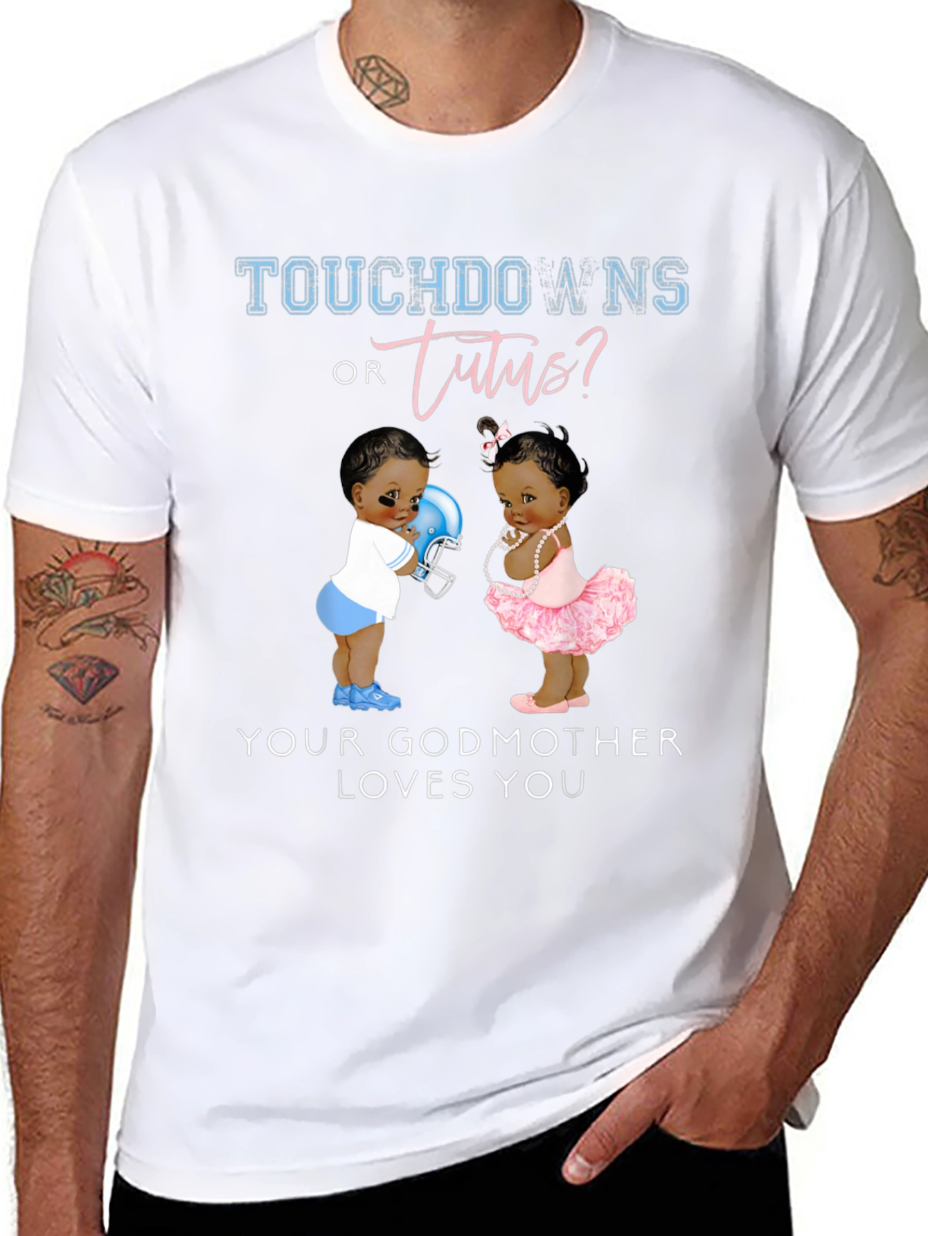 Touchdowns or Tutus Gender Reveal Shirt