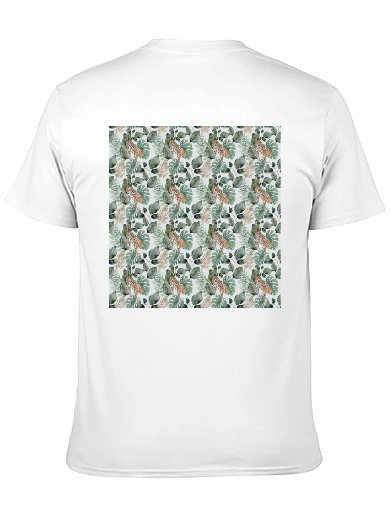 Tropical Leaves & Leopard Print Tee