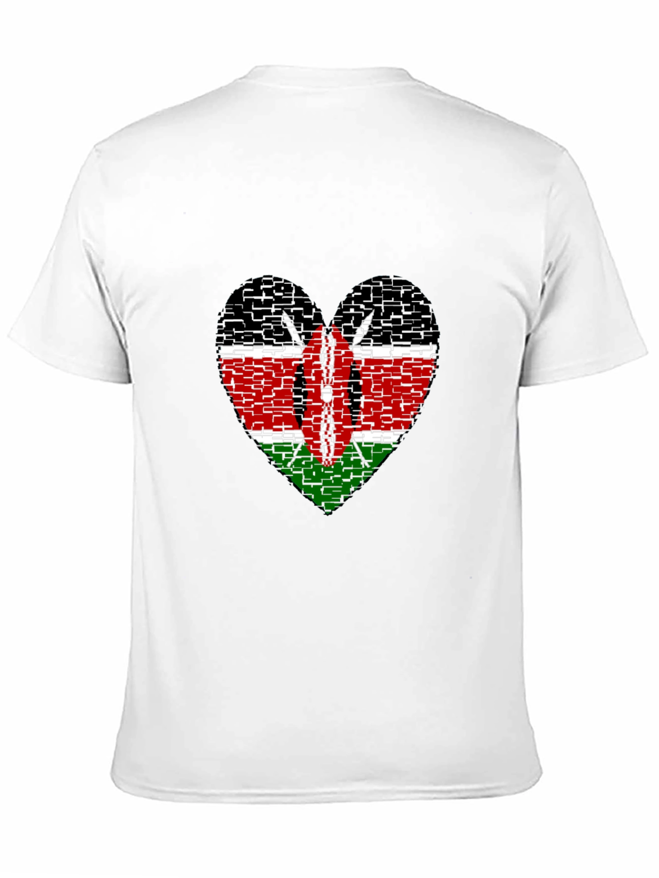 Kenya Flag Heart T-Shirt - Show Your Pride!