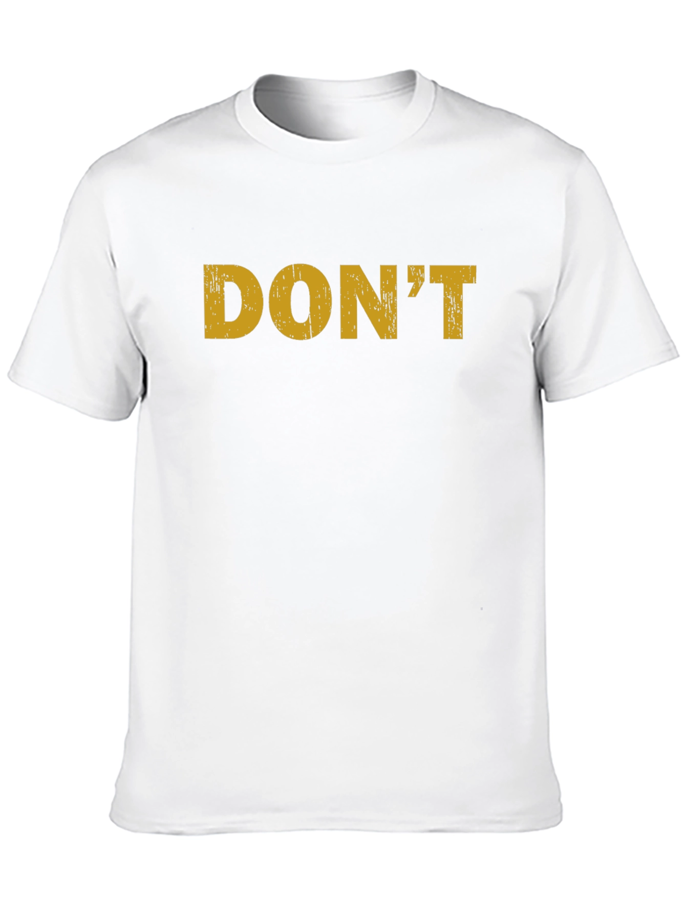DONT Slogan Graphic Tee - Casual Black T-Shirt