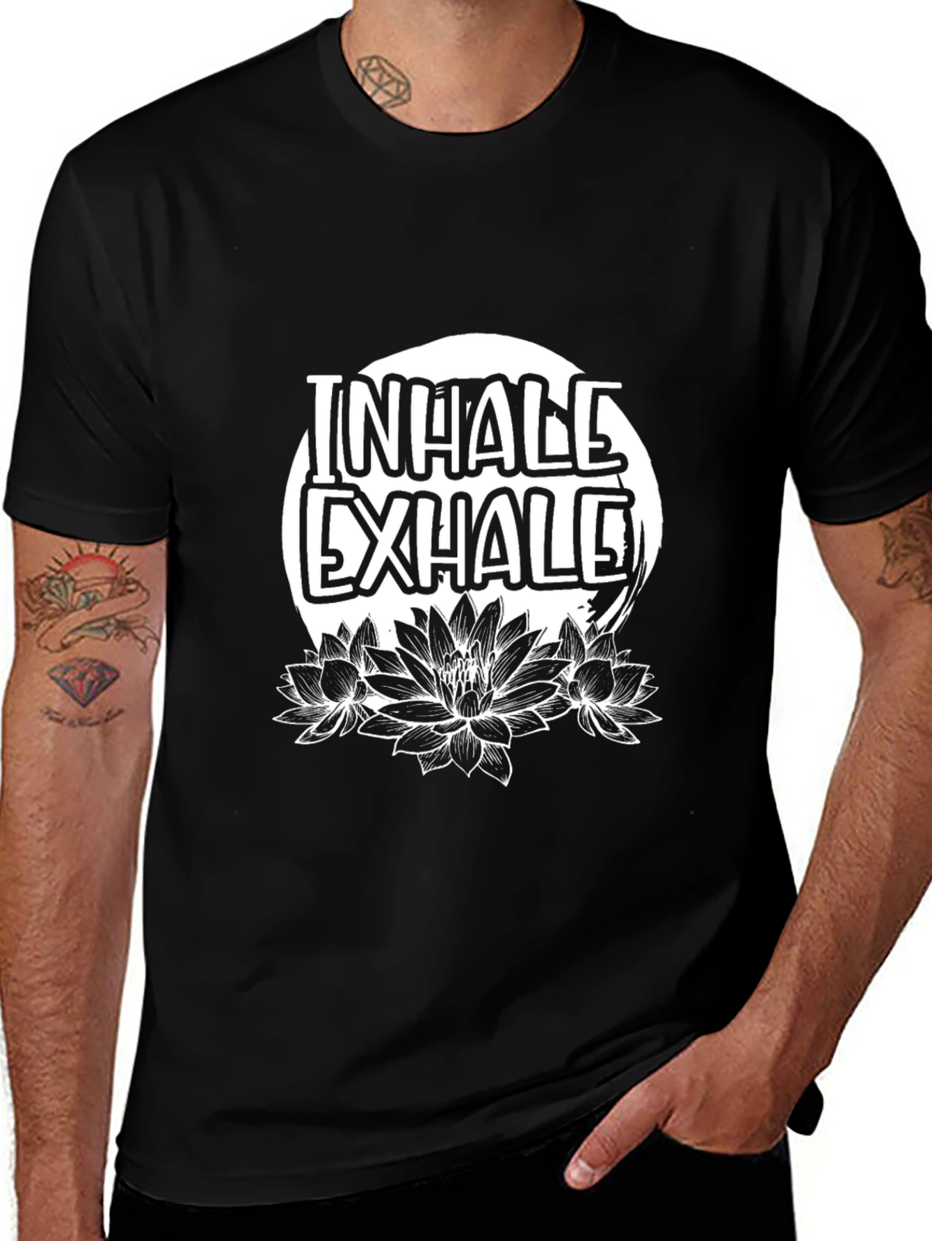 Inhale Exhale Lotus Graphic T-Shirt