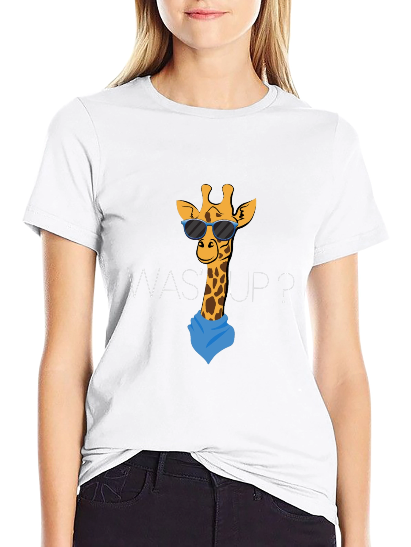 Cool Giraffe Graphic Tee - Was Up?
