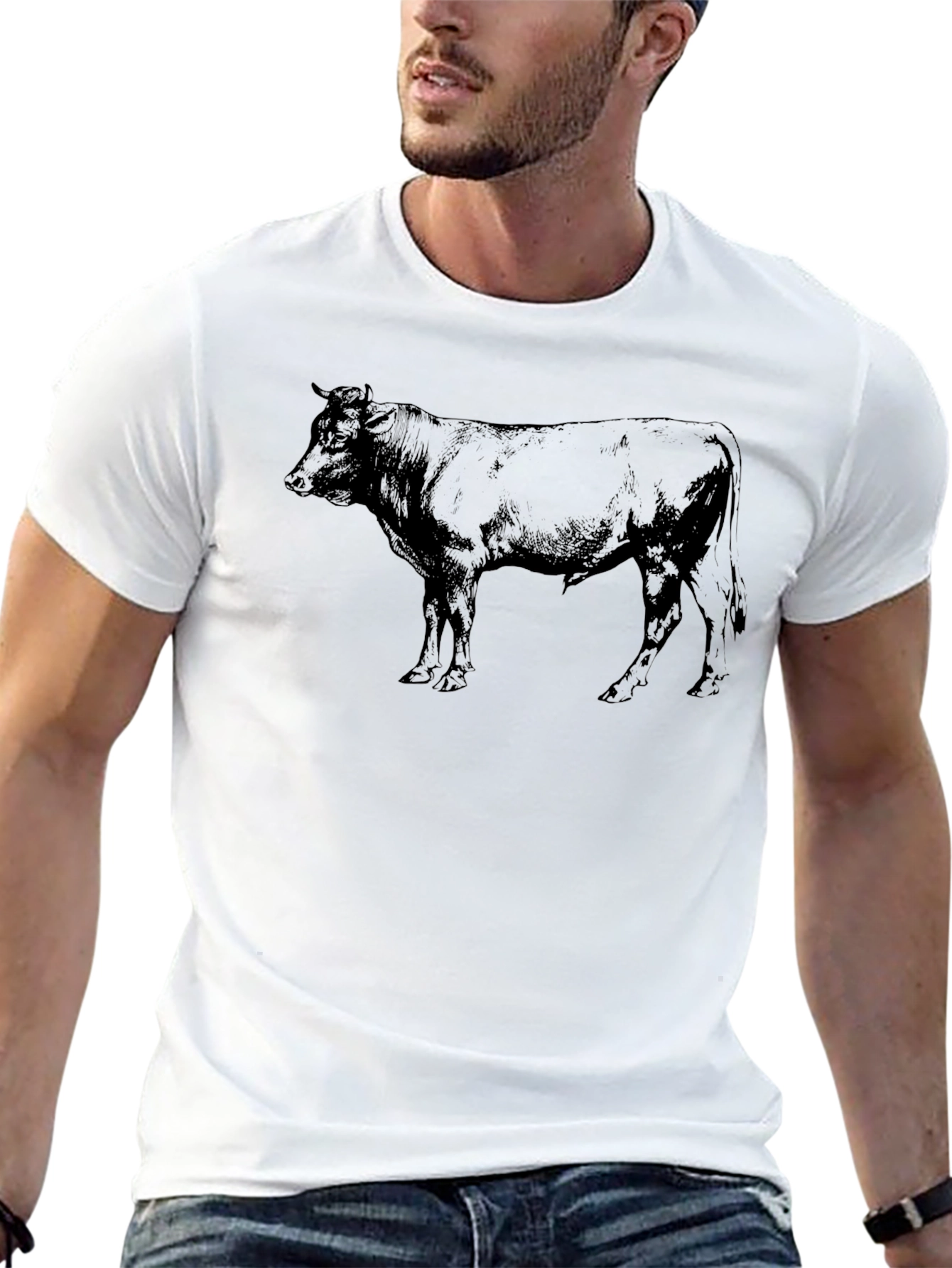 Black Bull Graphic Tee - Mens Casual Fashion